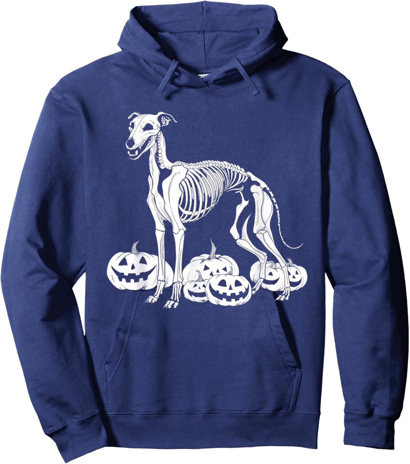 Whippet Skeleton Birthday Halloween Dog Kids Hoodie - Hoodie | Navy