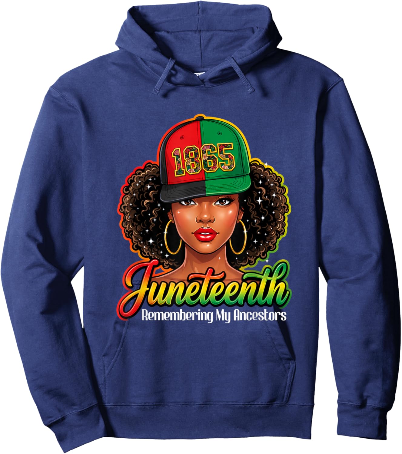 Juneteenth Remembering My Ancestors Black Women Juneteenth Hoodie - Hoodie | Navy