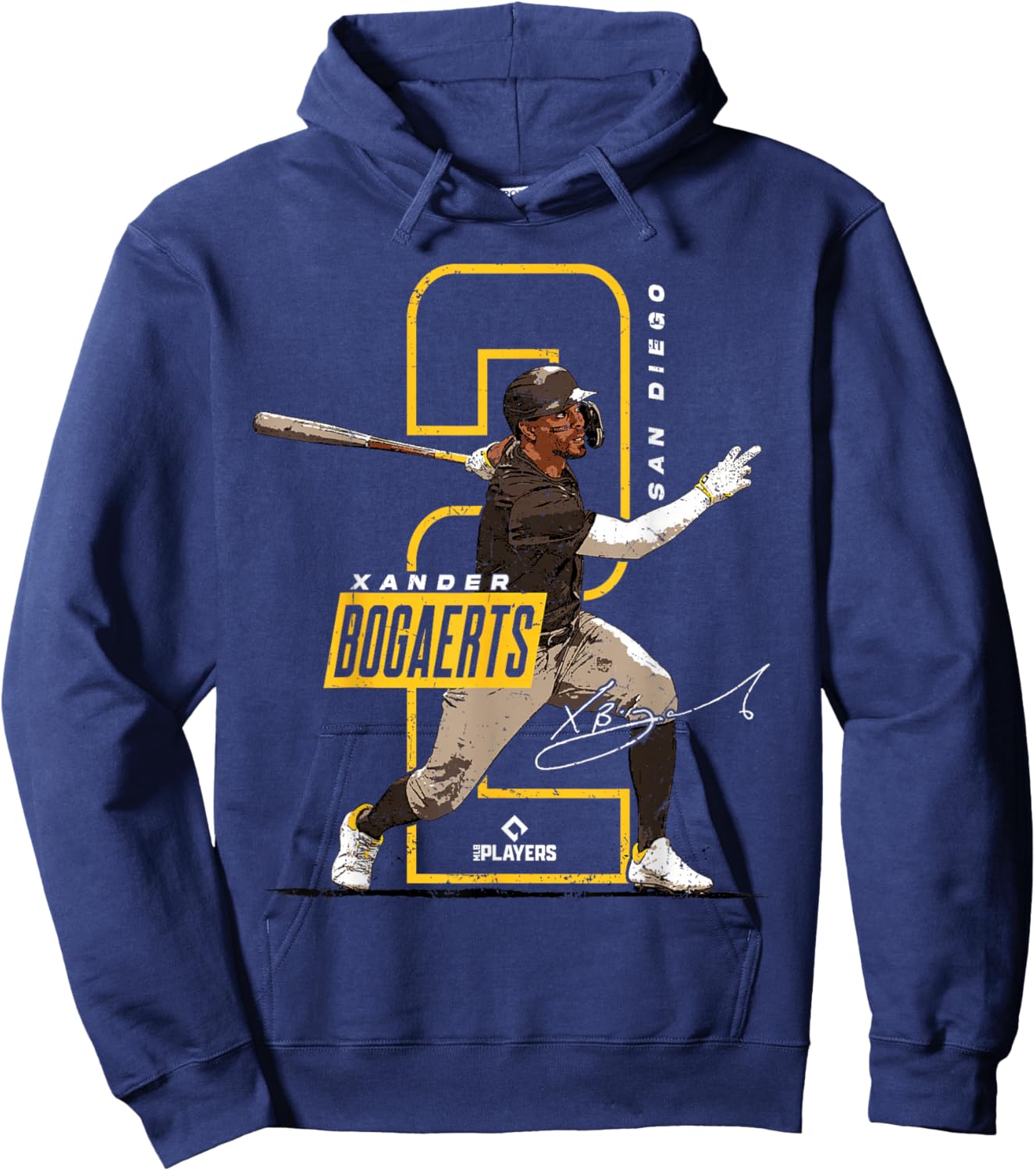 Xander Bogaerts | San Diego Baseball Players | MLBXBO3002 Hoodie - Hoodie | Navy