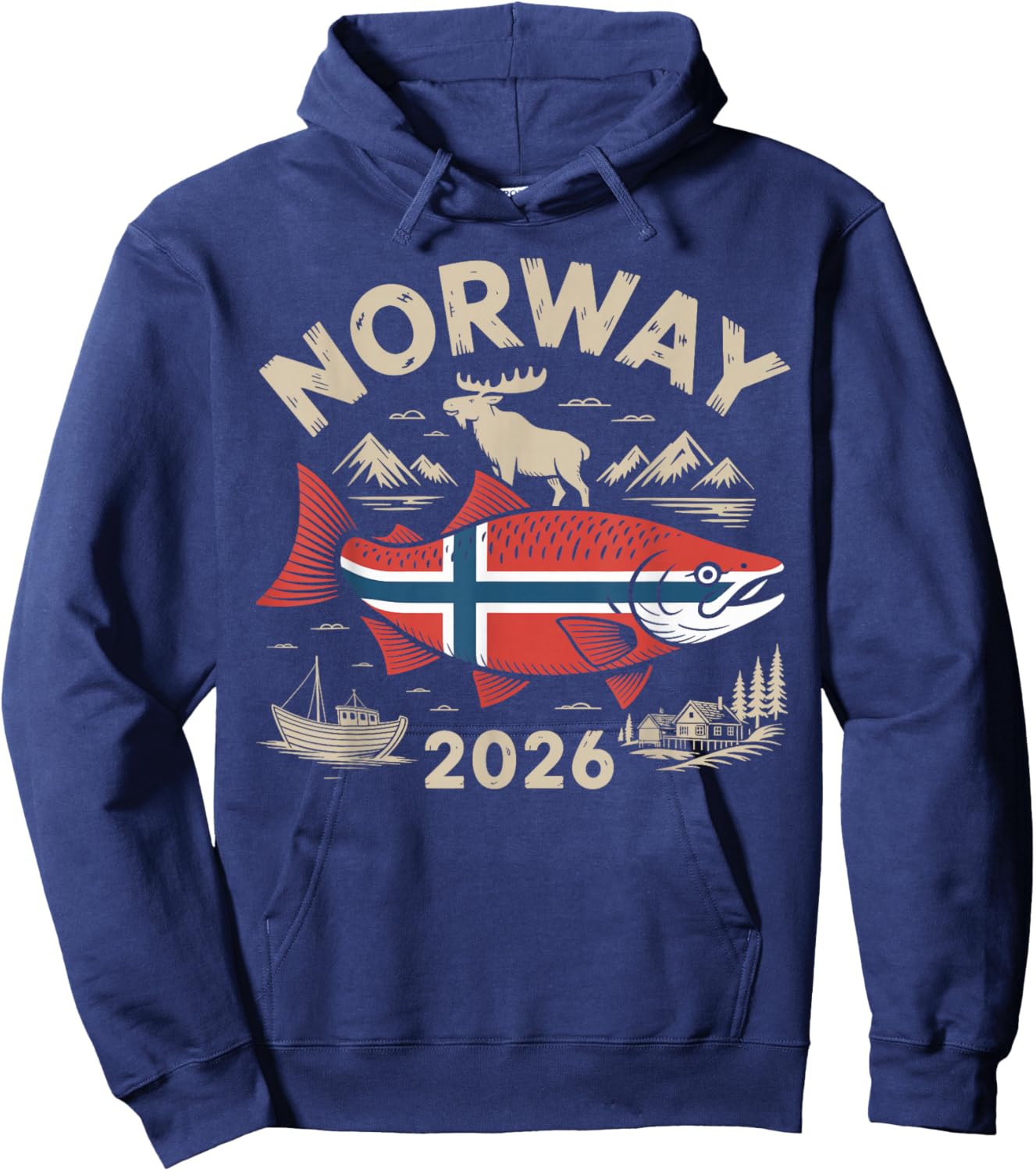 Norwegen 2026 Tour Angeln Hoodie - Hoodie | Navy