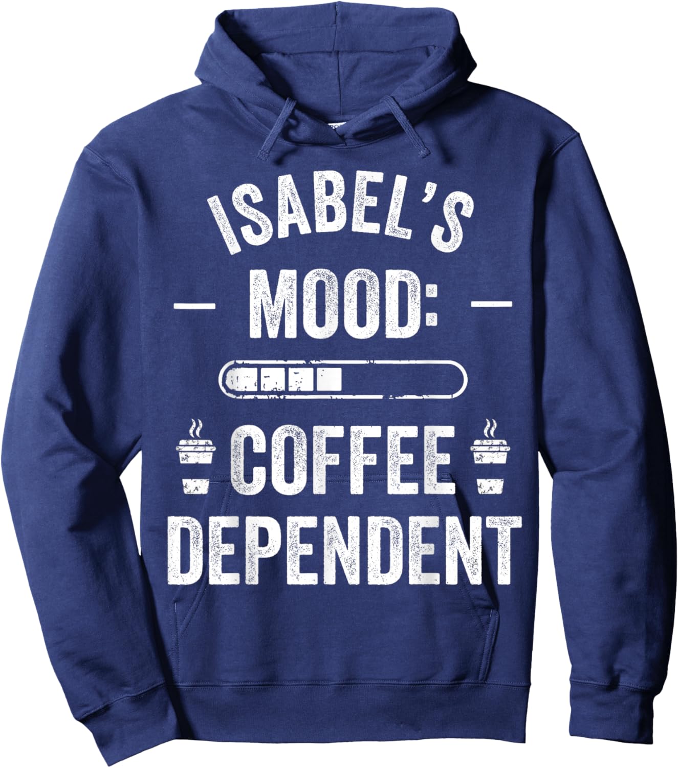 ISABEL Personalized Cute Coffee Girls ISABEL Name Hoodie - Hoodie | Navy