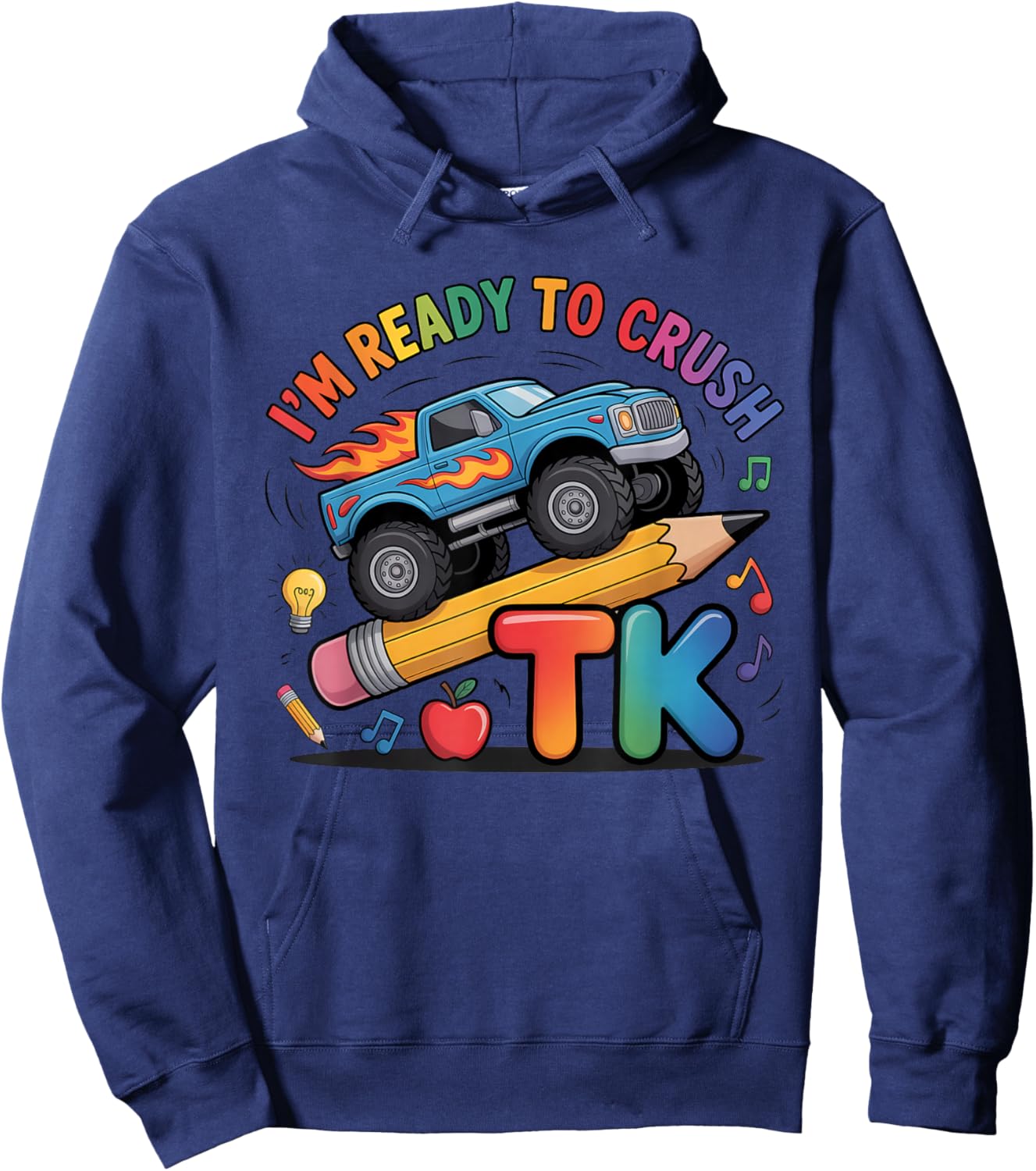 TK I'm Ready to Crush Kids Boys Girls First Day of School Hoodie - Hoodie | Navy