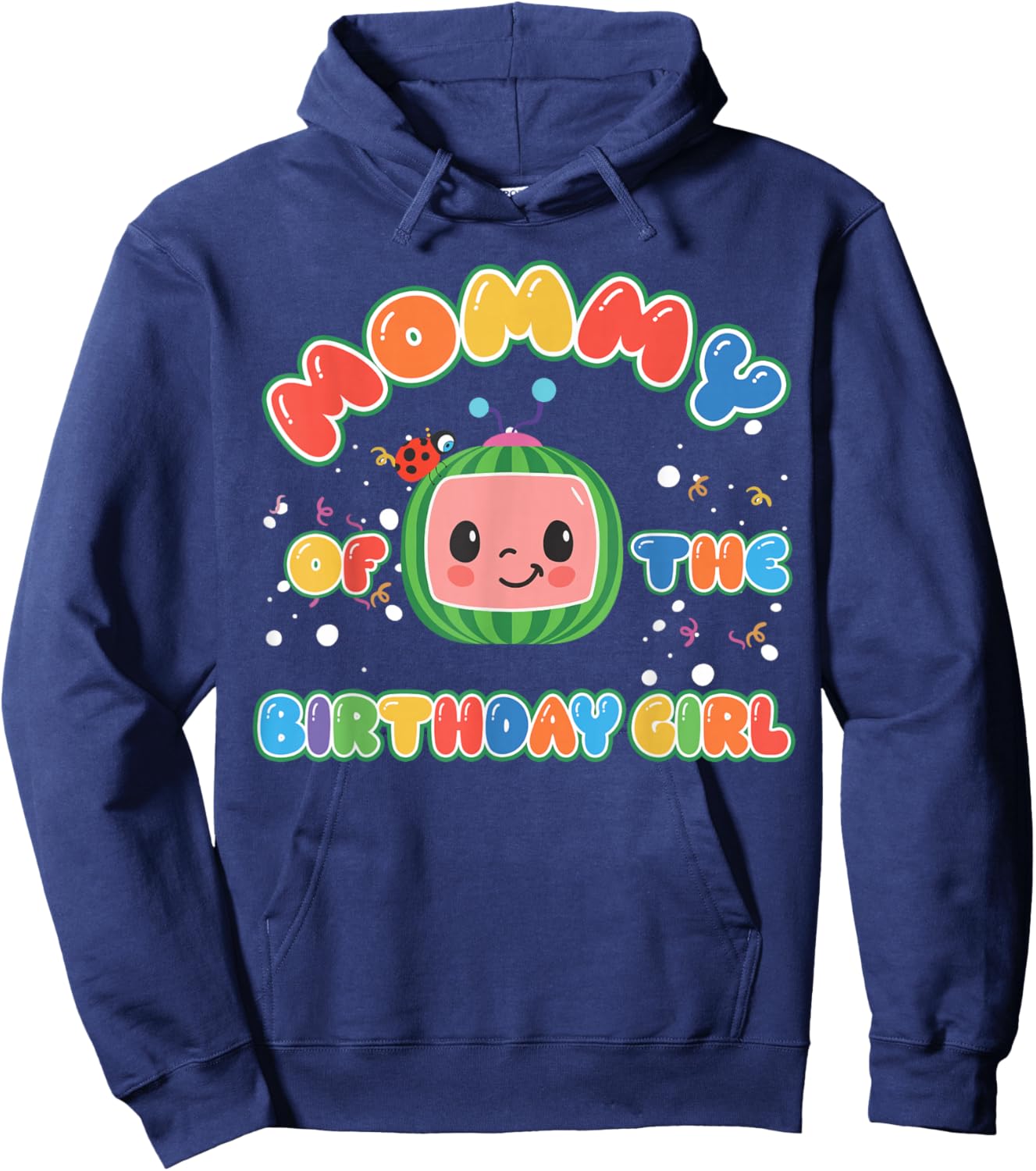 Daddy Mommy Of The Birthday Girl Melon Family Matching Funny Hoodie - Hoodie | Navy