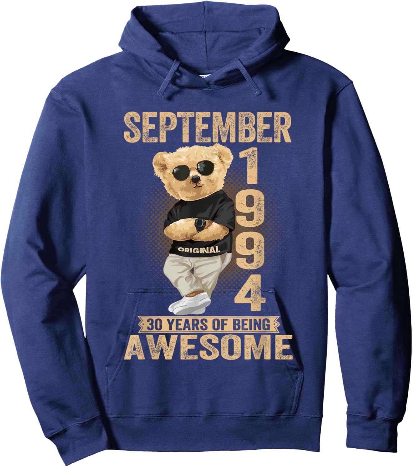 September 31th Birthday Men Women 1994 Awesome Teddy Bear Hoodie - Hoodie | Navy
