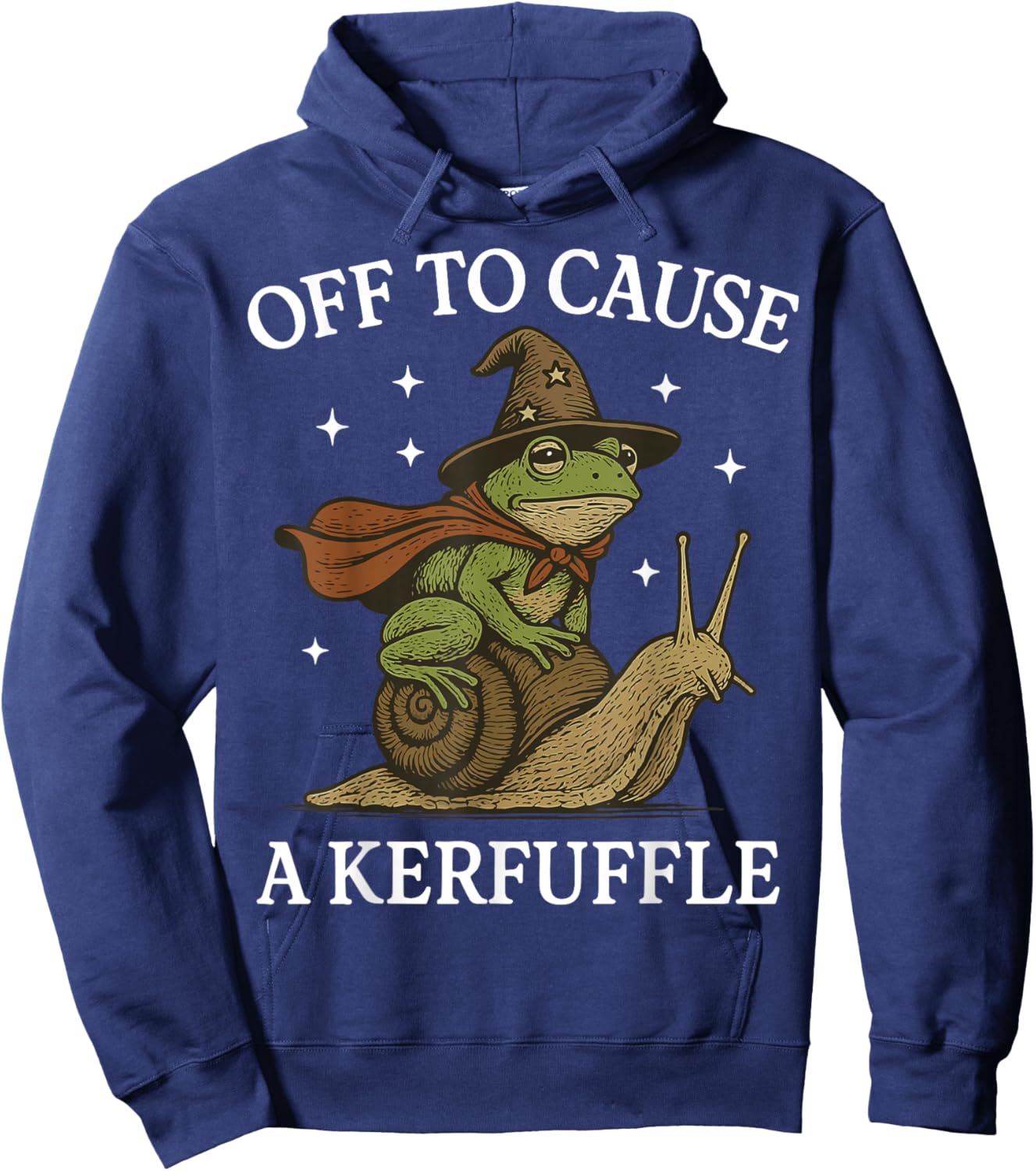 Off to Cause A Kerfuffle Frog Hoodie - Hoodie | Navy