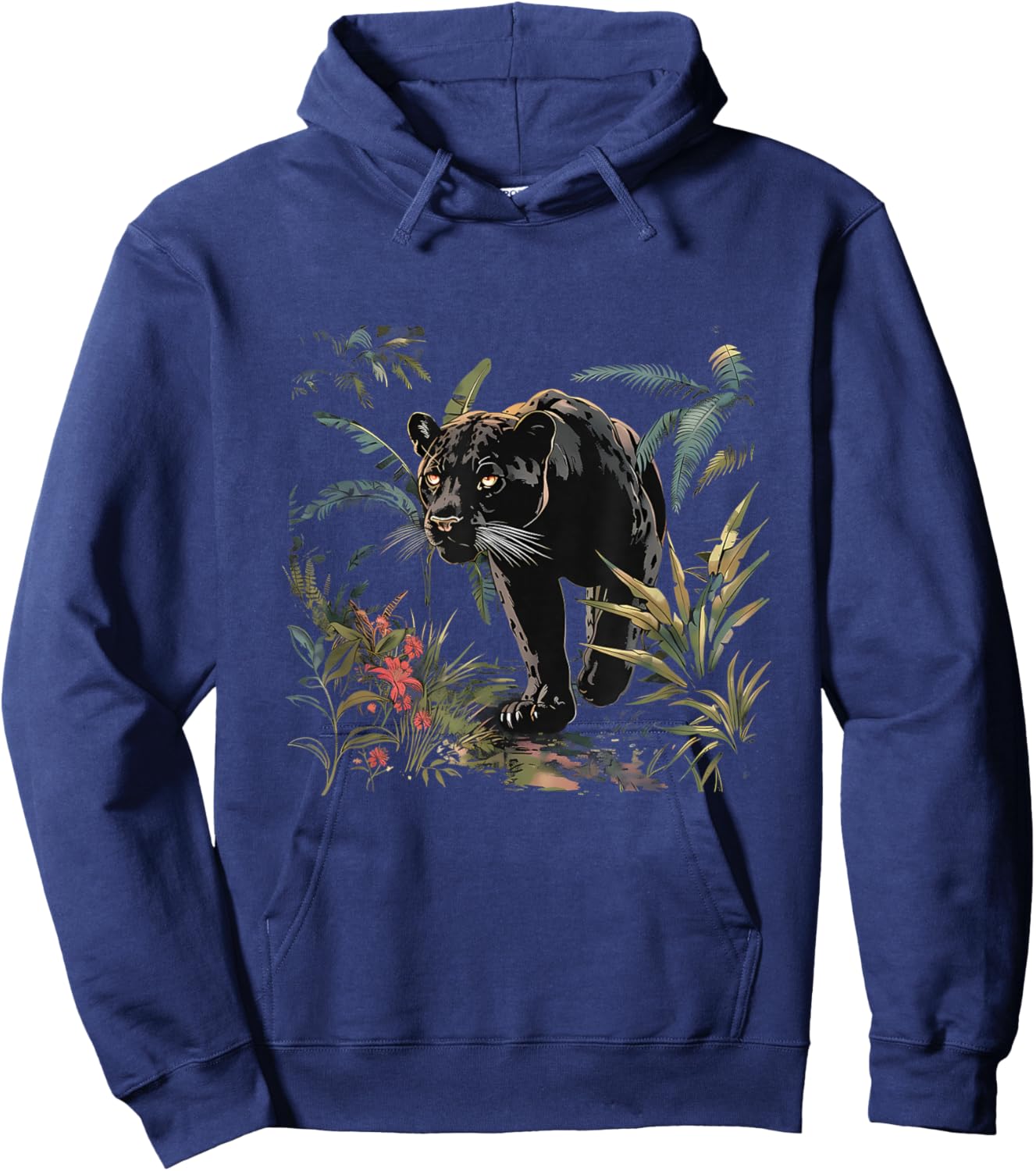Panther Wildlife Nature Jungle Animal Art Panther Lover Hoodie - Hoodie | Navy
