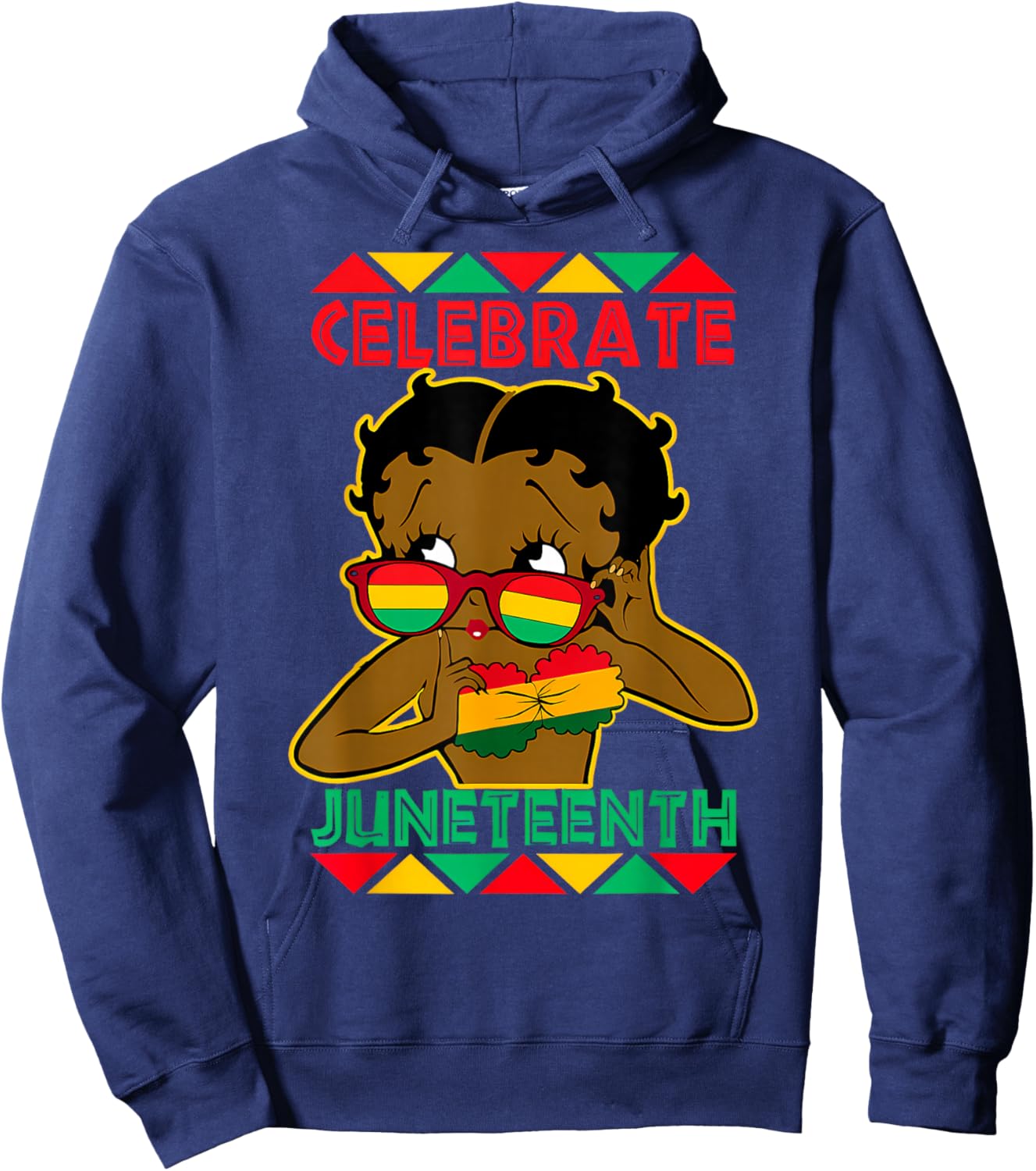 Black Girl Celebrate Juneteenth 1865 African Pride Kids Hoodie - Hoodie | Navy