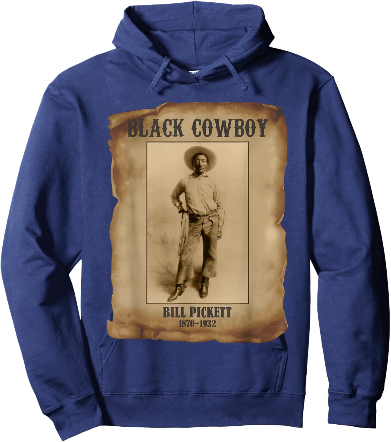 Bill Pickett Black Cowboy Rodeo Legend African American Hoodie - Hoodie | Navy