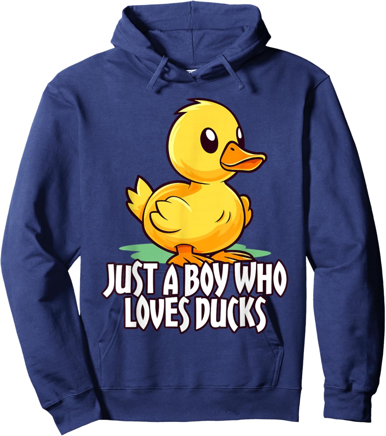 Cute Cartoon for Duck Lover Just a Boy Who Loves Ducks Gifts Hoodie - Hoodie | Navy