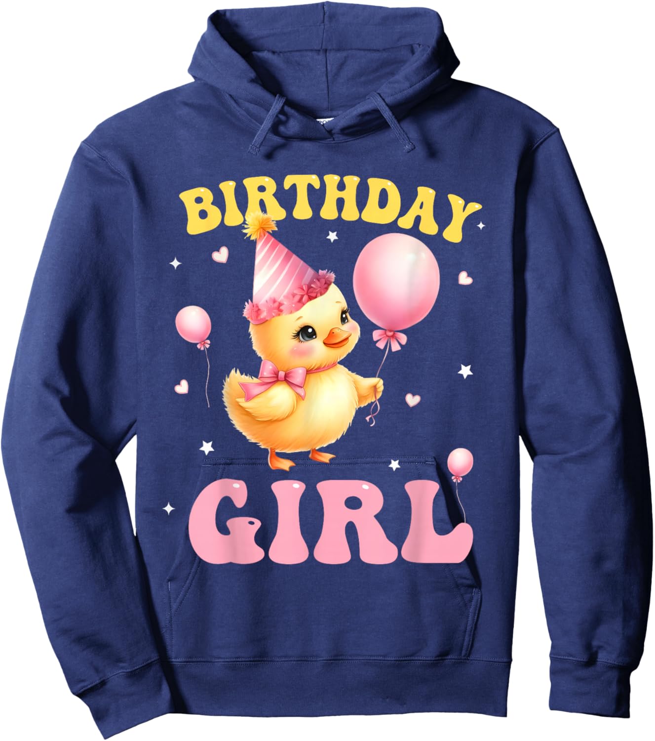 Kids Birthday Girl Rubber Duck Family Matching Duck Lover Hoodie - Hoodie | Navy