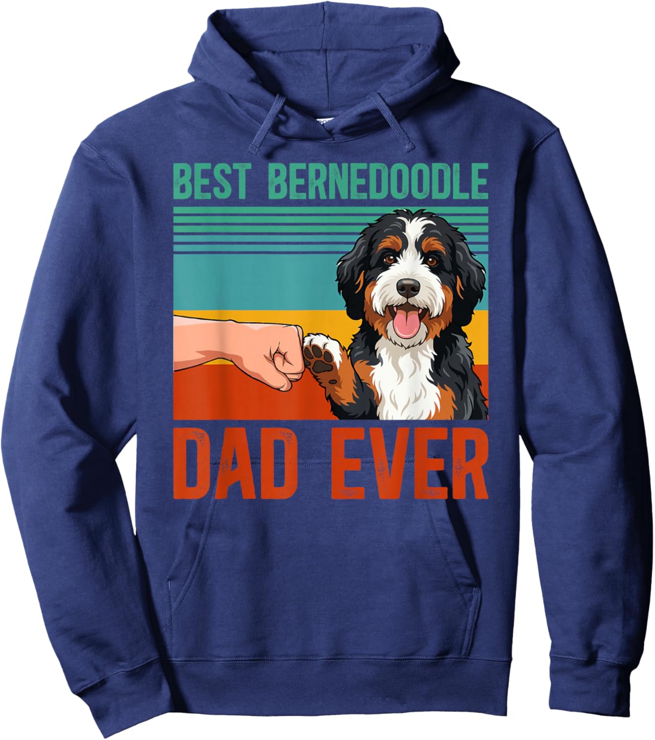 Best Bernedoodle Dad Bernedoodle Owner Bernedoodle Lover Hoodie - Hoodie | Navy