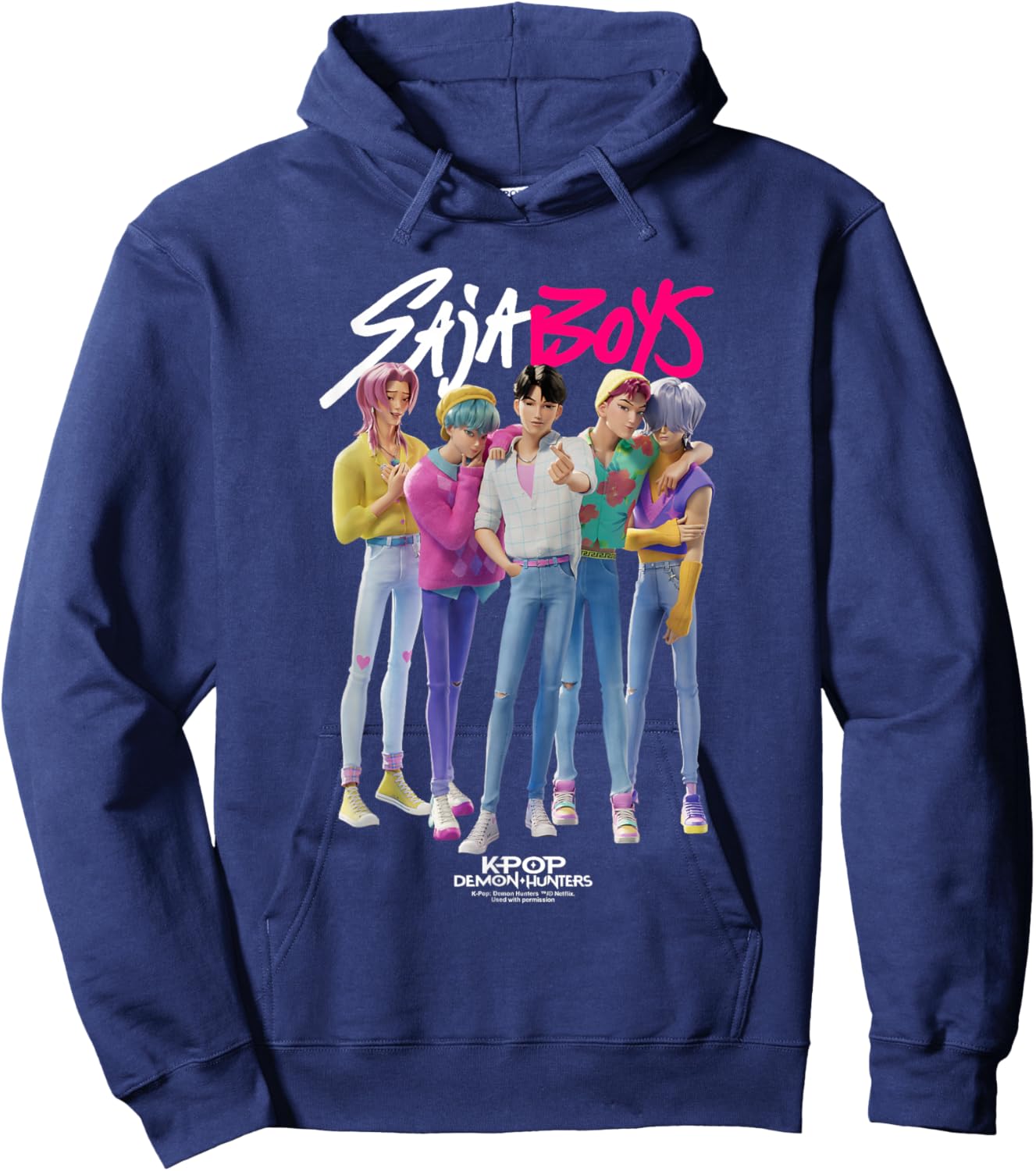 KPop Demon Hunters Saja Boys Boy Band Officially Licensed Hoodie - Hoodie | Navy