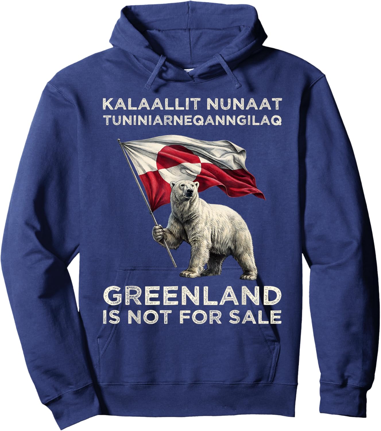 Greenland is Not for Sale Freedom USA Denmark Flag Kalaallit Hoodie - Hoodie | Navy