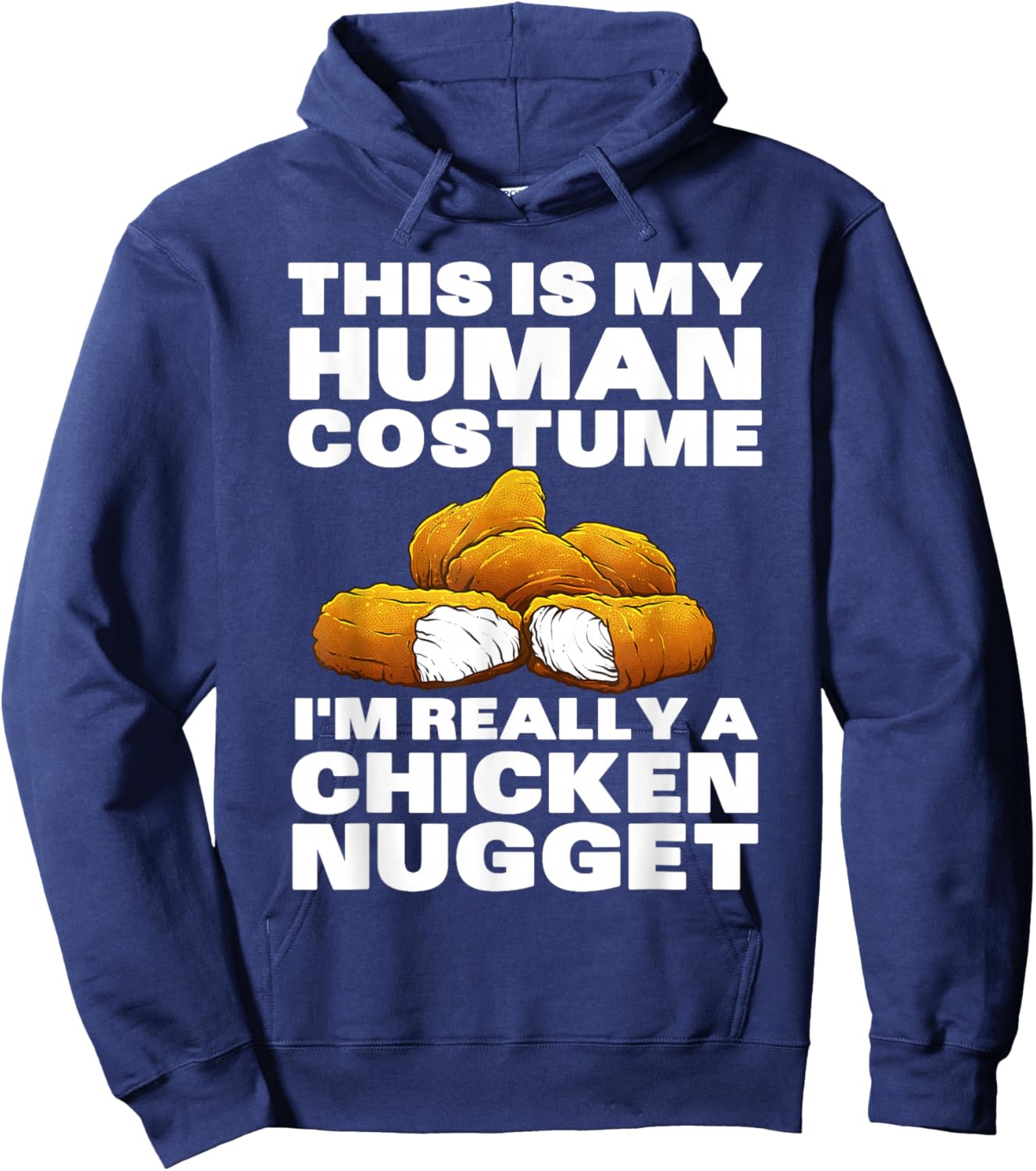 Chicken Nugget Art Women Kids Chicken Nugget Costume Hoodie - Hoodie | Navy
