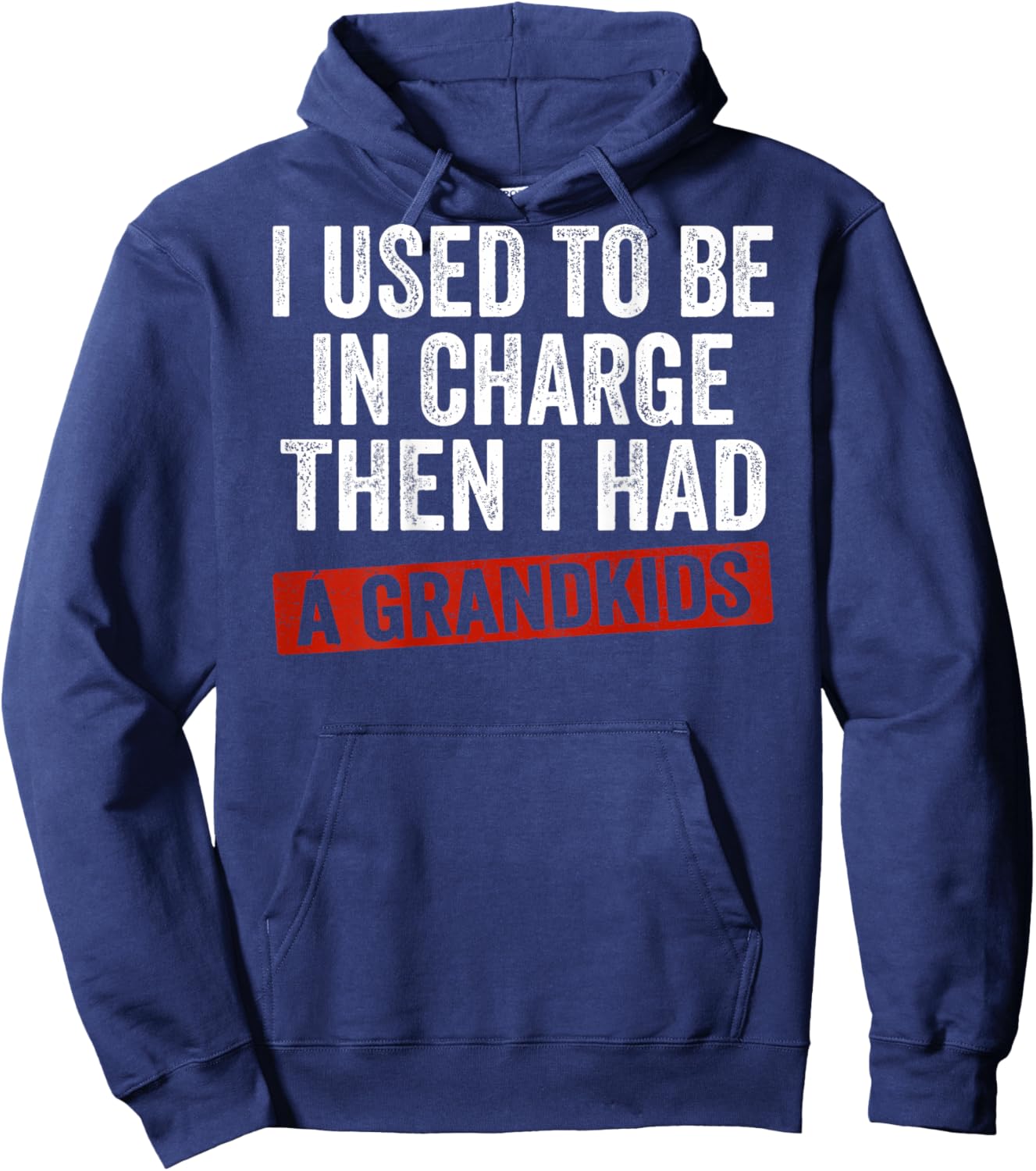 (On Back) I Used to Be in Charge Then I Had A Grandkids Hoodie - Hoodie | Navy