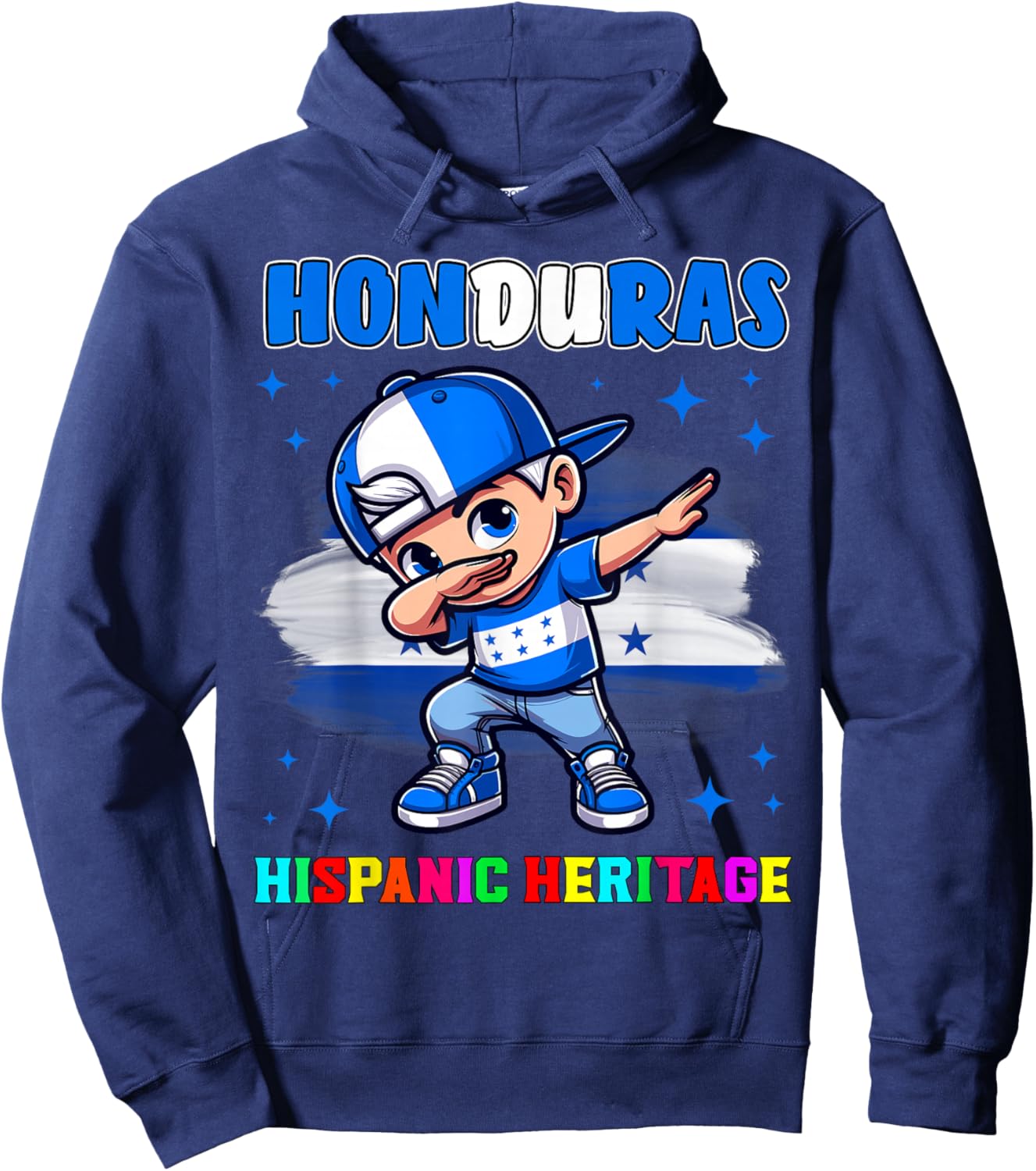 Honduras Dabbing Kid Hispanic Heritage Celebration for Kids Hoodie - Hoodie | Navy