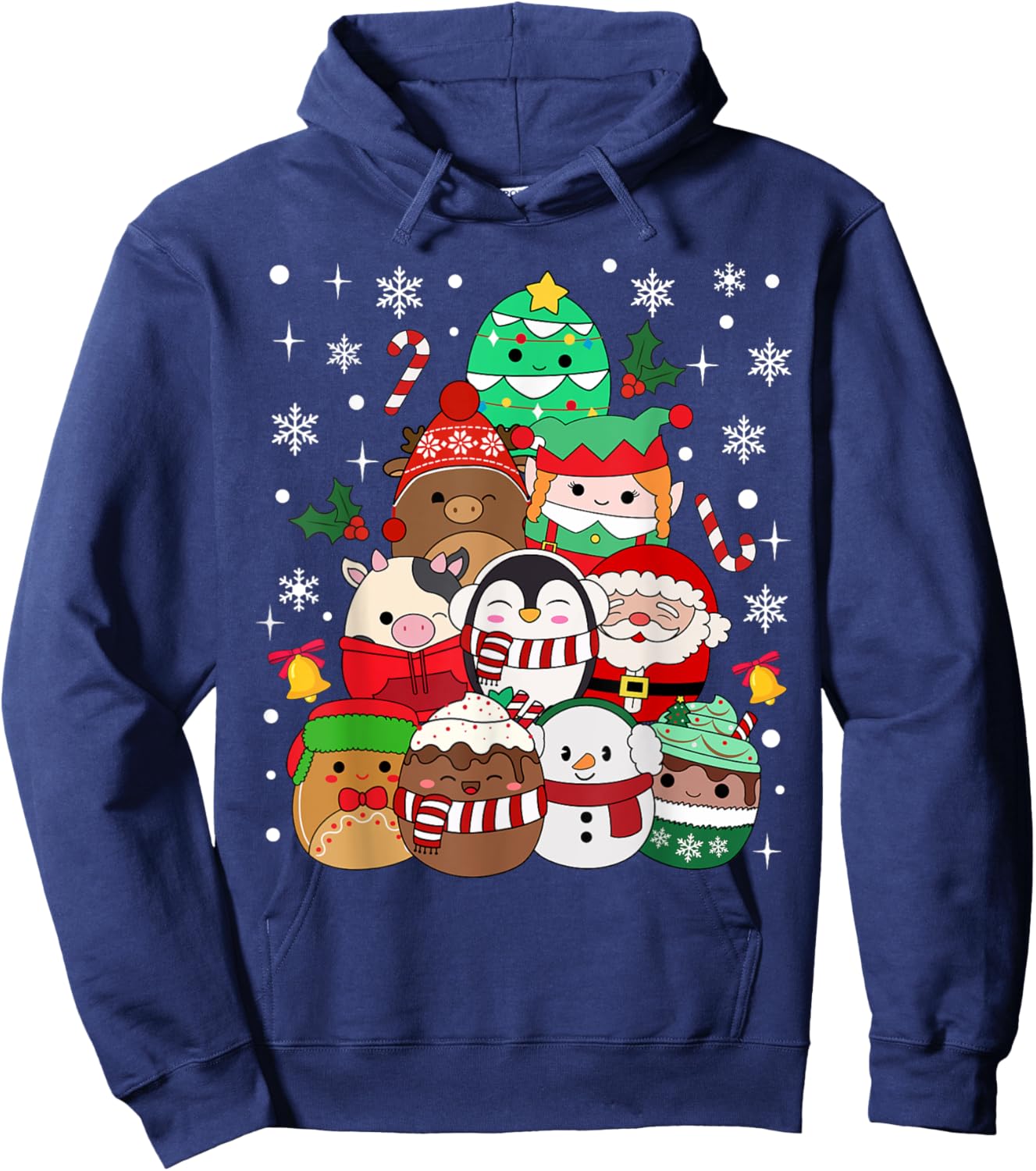 Squish Squad Merry Christmas Great Gifts Cute Kids Family Hoodie - Hoodie | Navy