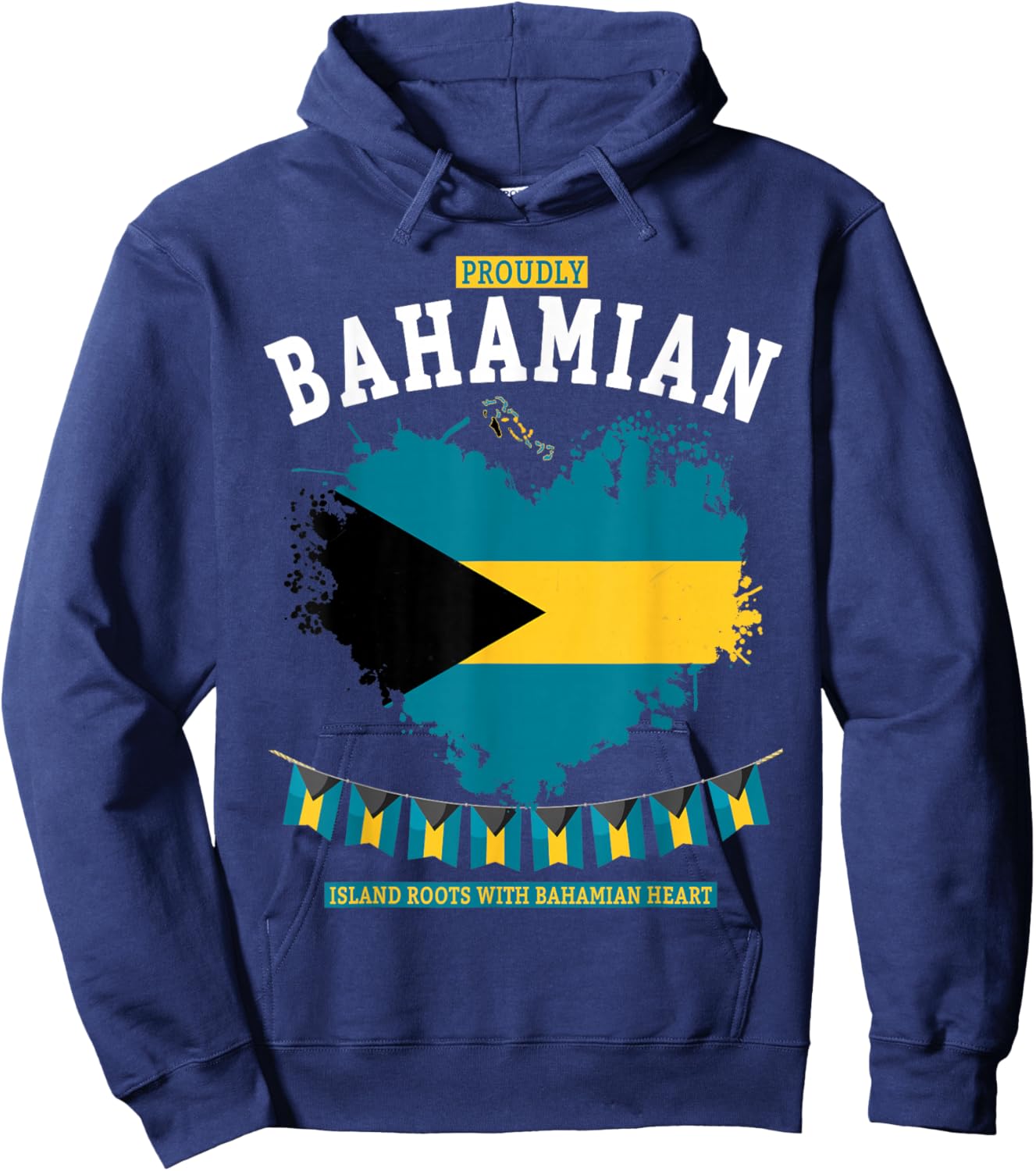 Bahamas Flag Outfit Idea for Kids & Bahamian Caribbean Hoodie - Hoodie | Navy
