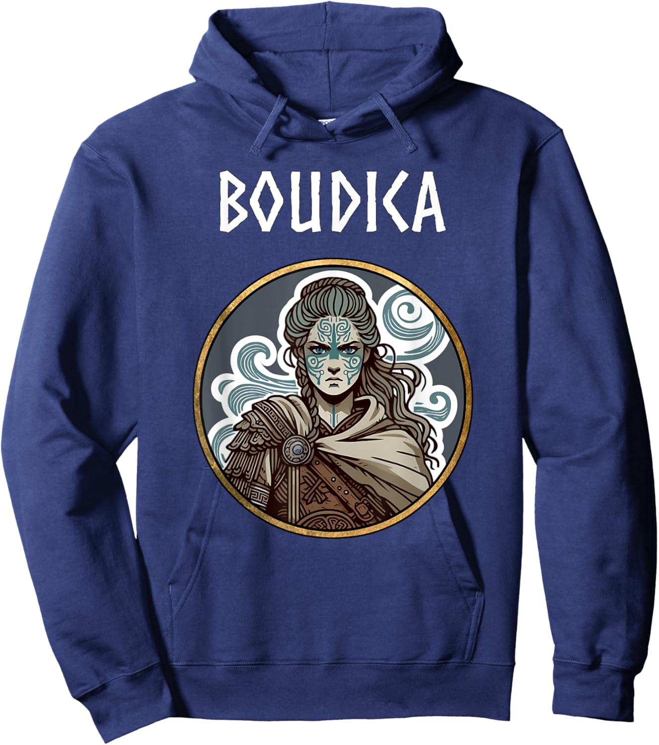 Boudica Queen of the Iceni Ancient Britannia History Hoodie - Hoodie | Navy