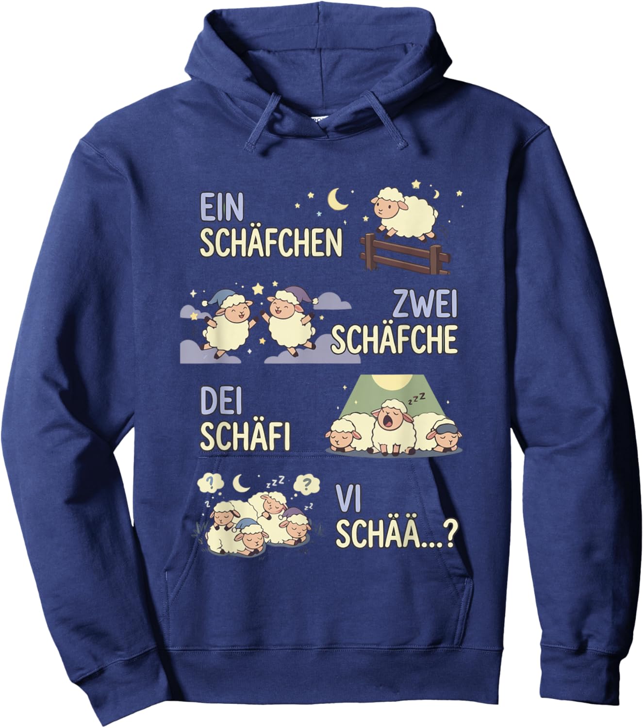 1 2 Sheep Counting Sleep Hoodie - Hoodie | Navy