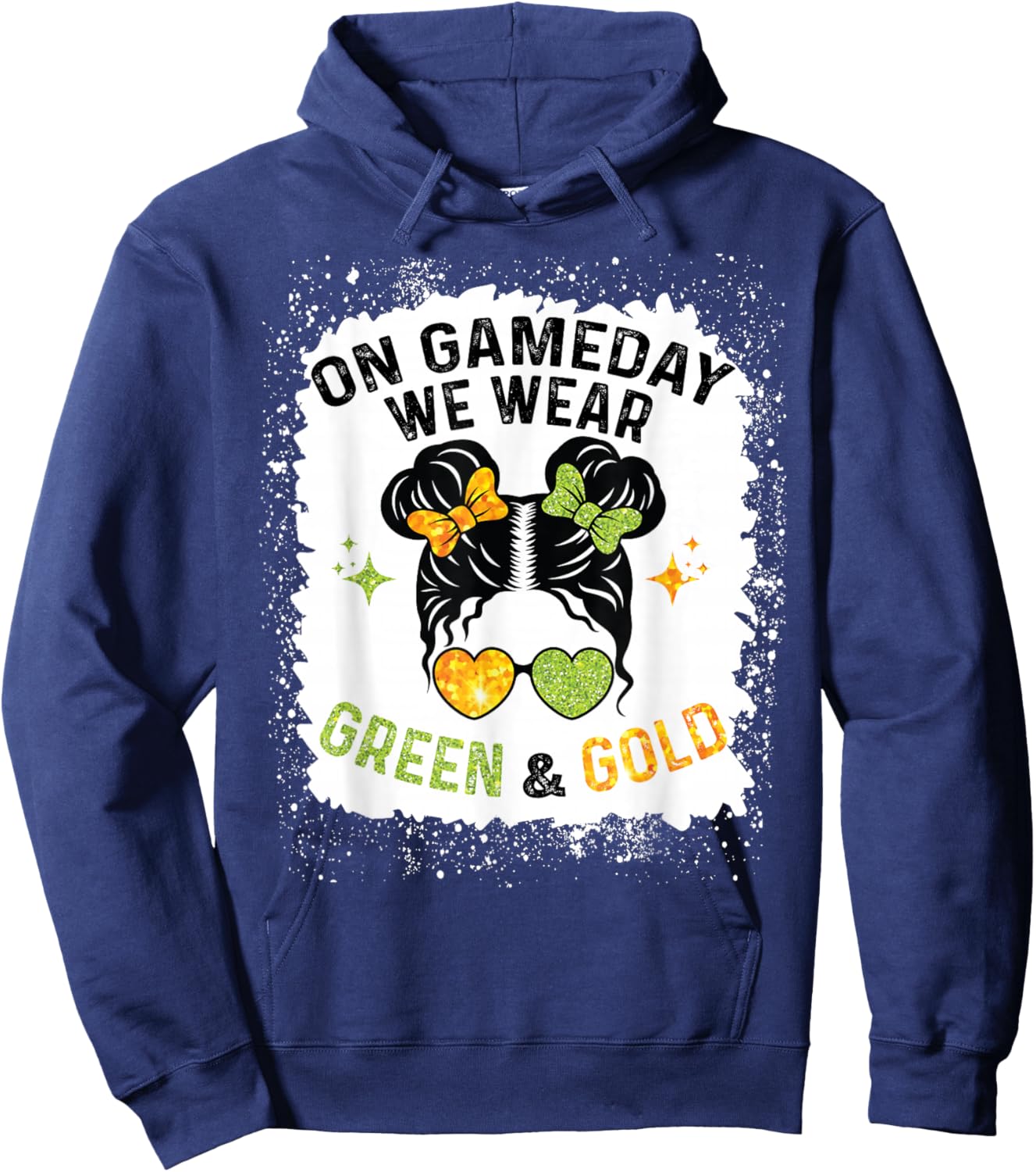 Messy Football Hoodie - Hoodie | Navy