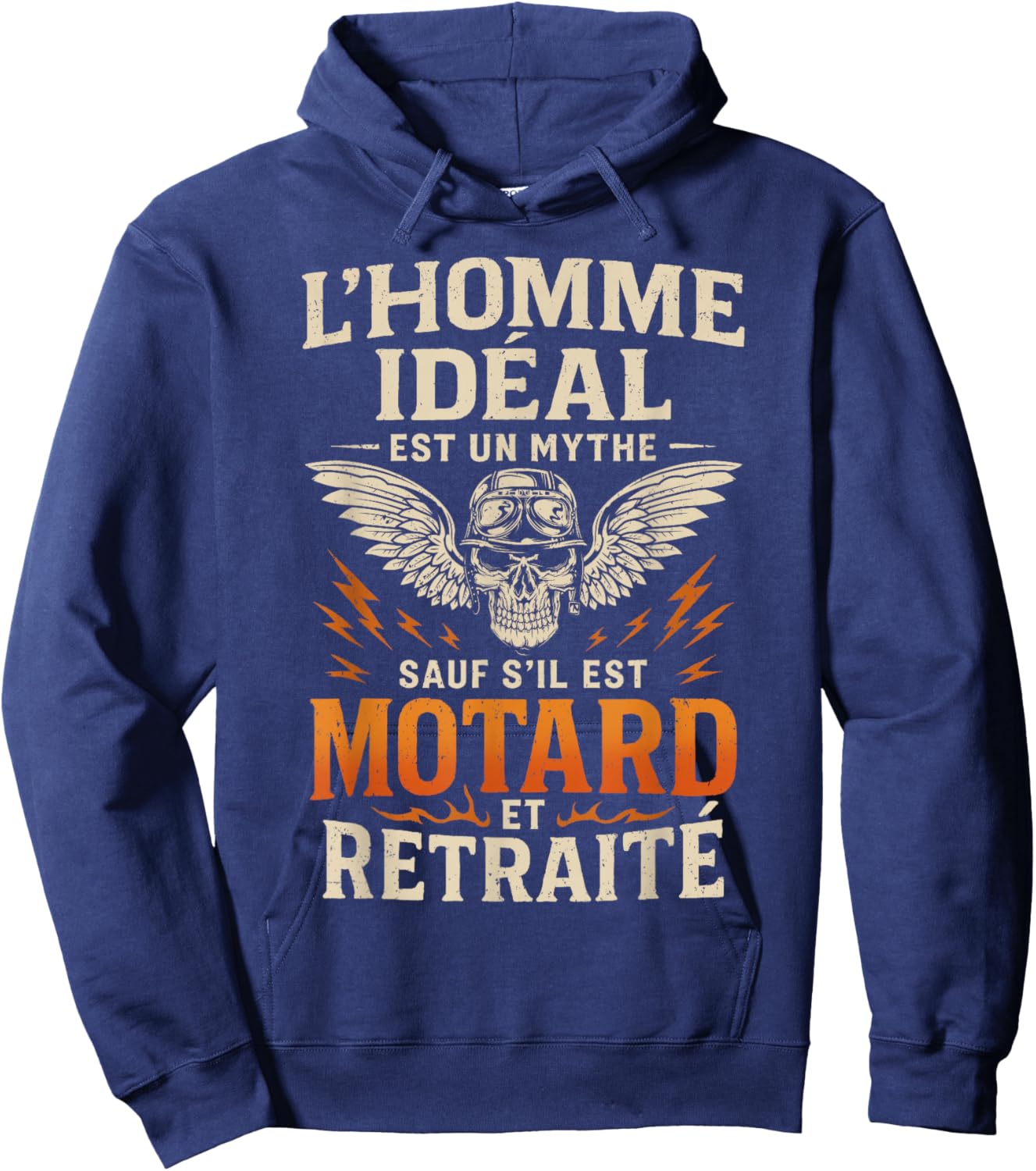 Biker Retirement Motorcycle Gift Funny Man Motorcycle Biker Hoodie - Hoodie | Navy