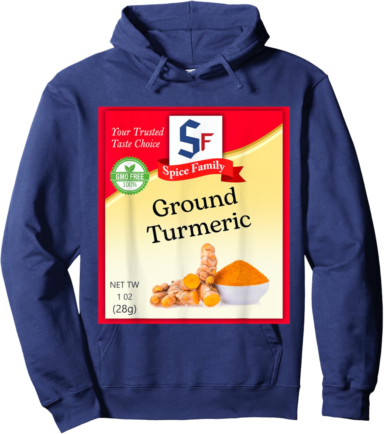 Ground Turmeric Condiment Costume Holiday Spice Costumes Hoodie - Hoodie | Navy