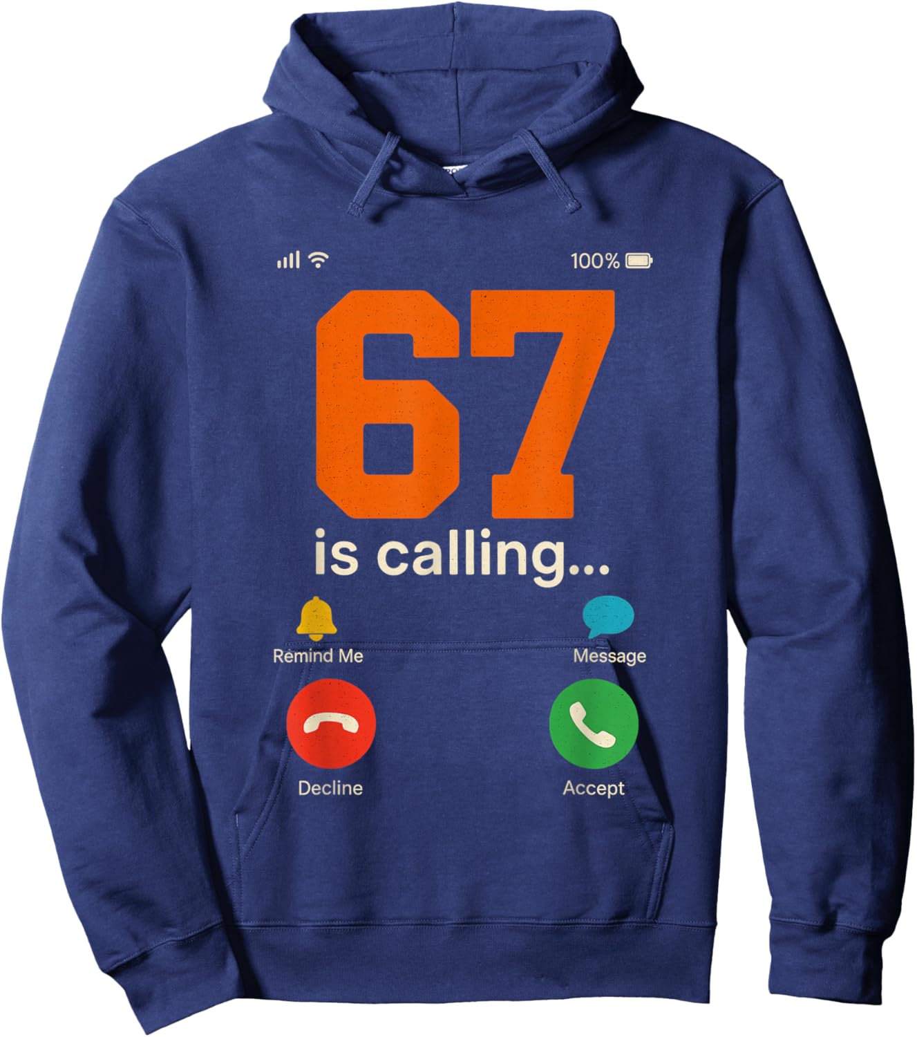 6 7 Meme Six Seven Youth Funny 6 7 Costume for Kids Hoodie - Hoodie | Navy