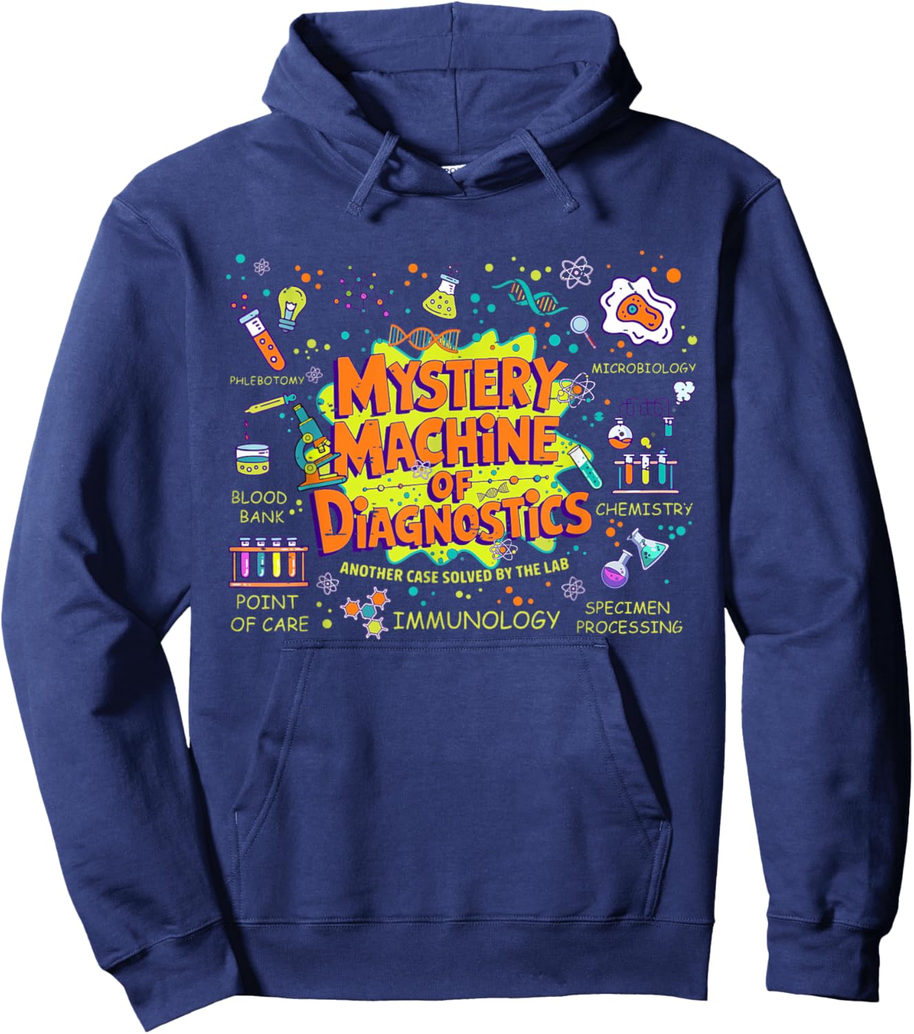 Funny Lab Week 2025 Lab Tech Mystery Machine Of Diagnostics Hoodie - Hoodie | Navy