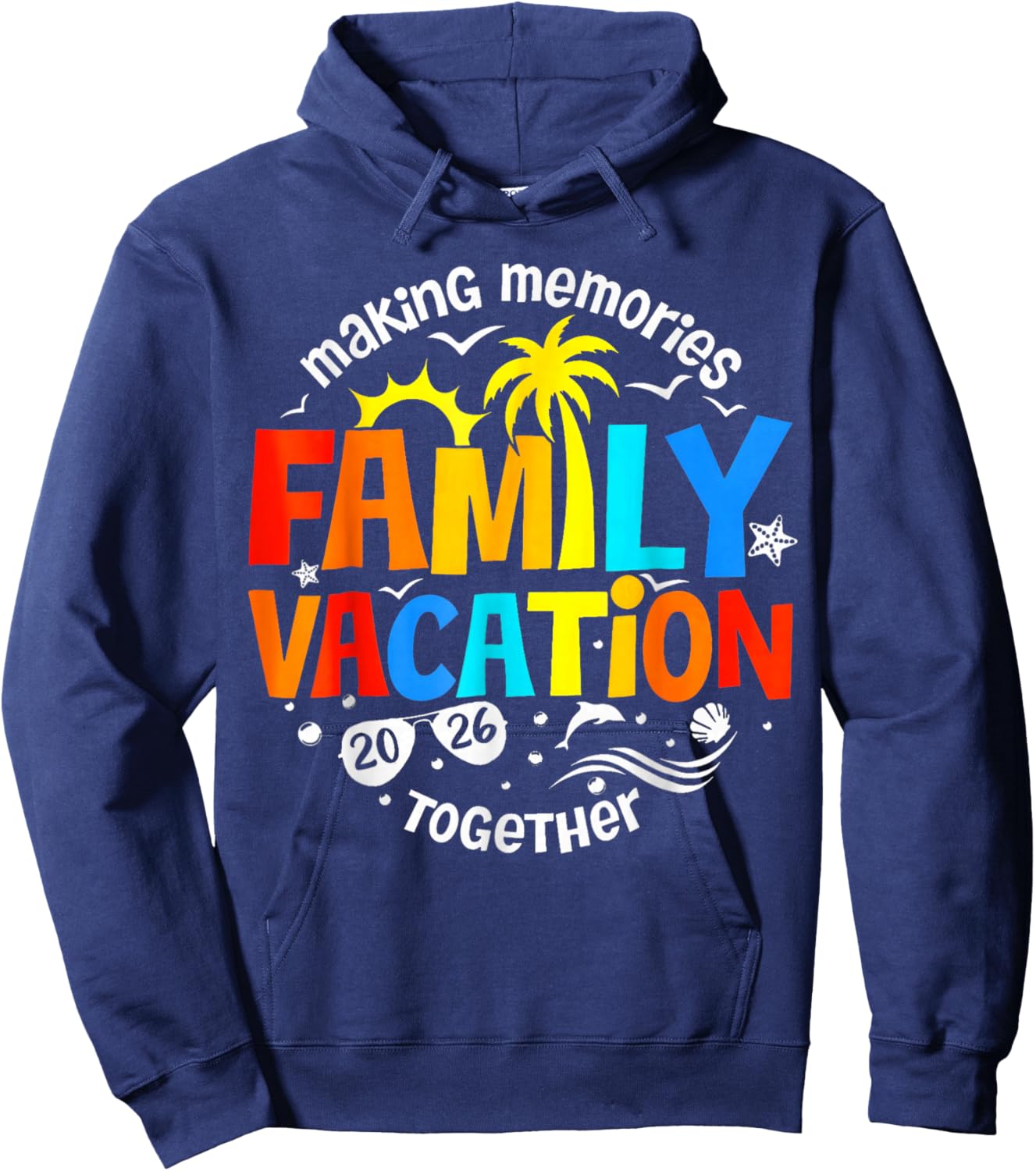 Family Vacation 2026 Beach Matching Family Summer Vacation Hoodie - Hoodie | Navy