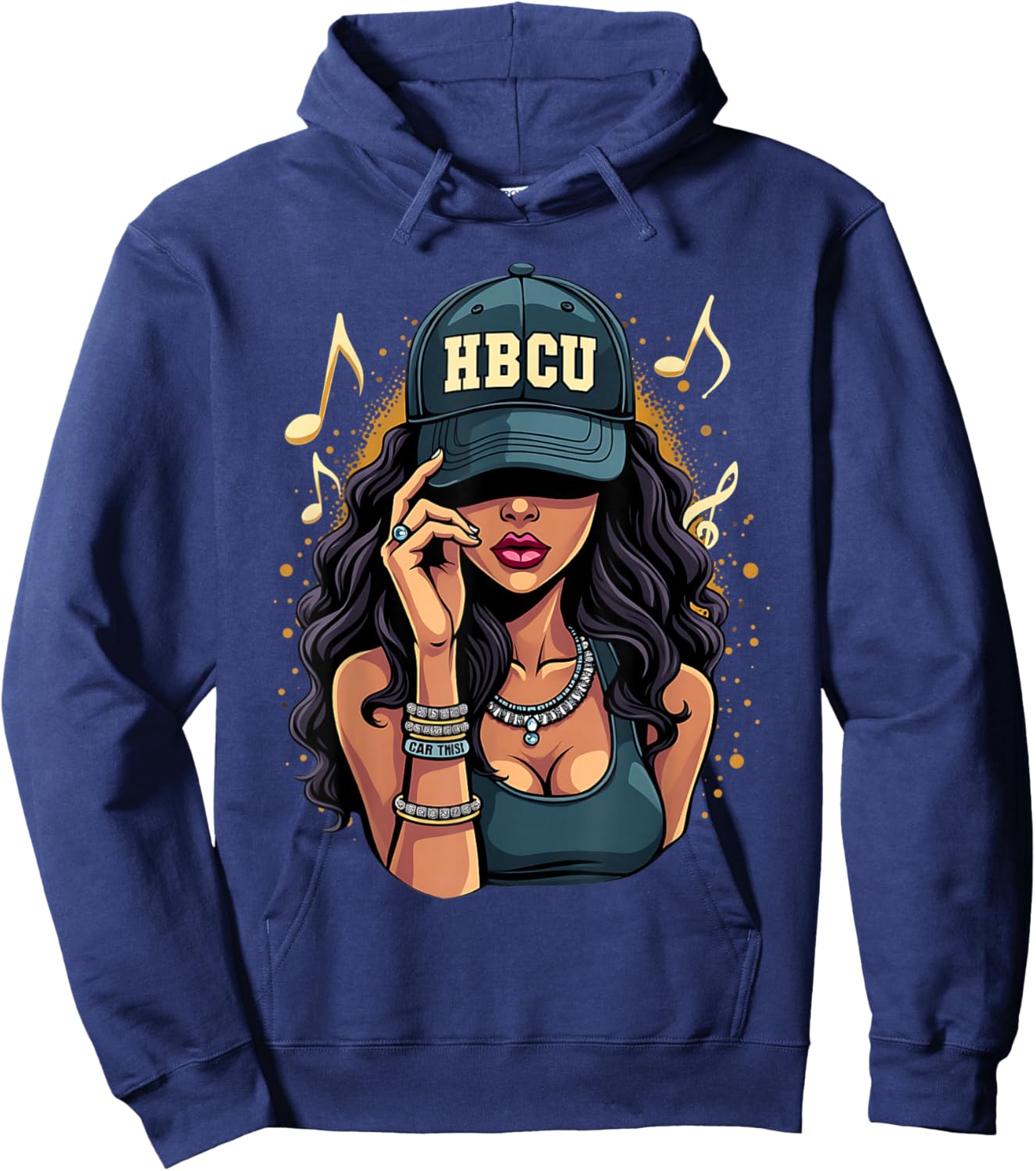 Beautiful Black Women HBCU black history month Hoodie - Hoodie | Navy