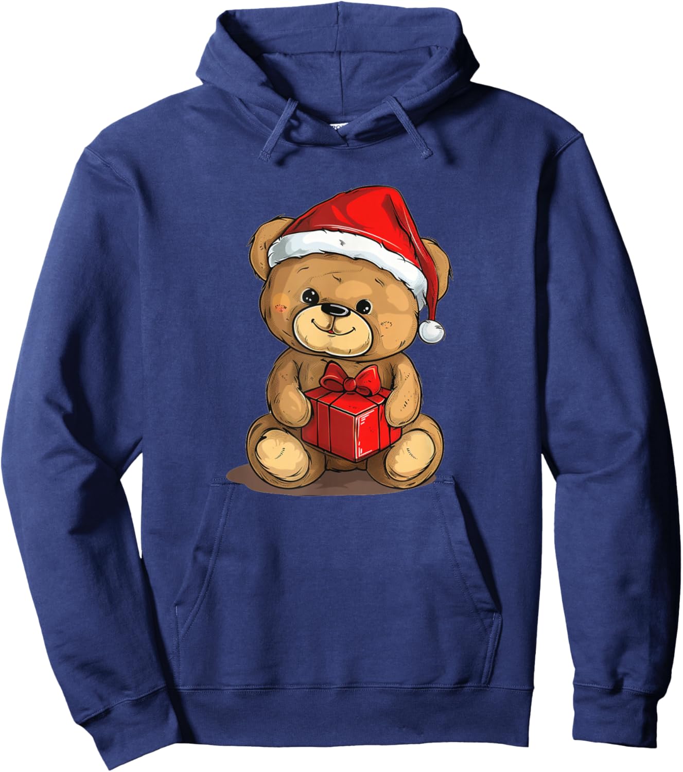 Cute Christmas Teddy Bear Costume for Festive Season Hoodie - Hoodie | Navy