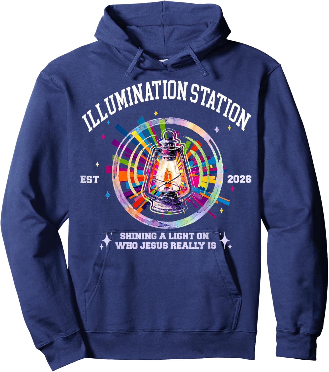 Illumination Station VBS 2026 Bible Jesus Christian Lights Hoodie - Hoodie | Navy