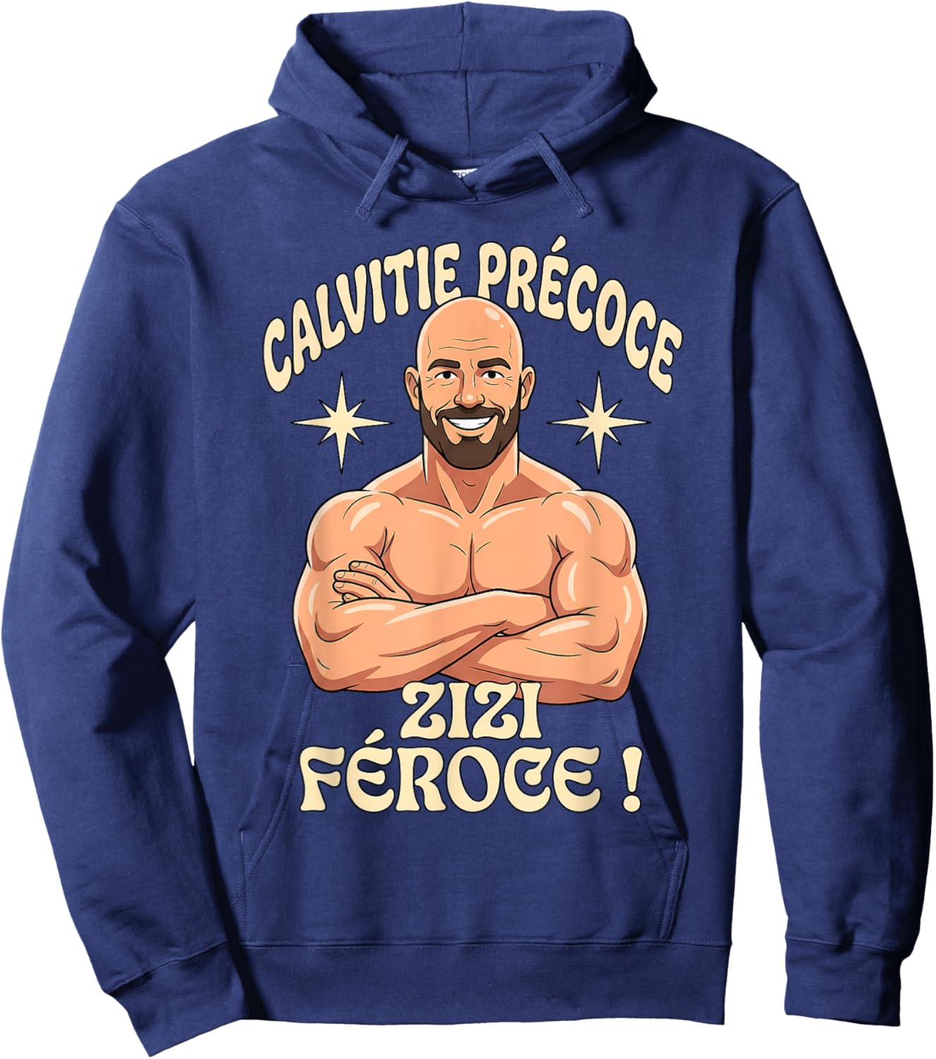 Calvitie Précoce Zizi Féroce Calvitie Humour Hoodie - Hoodie | Navy