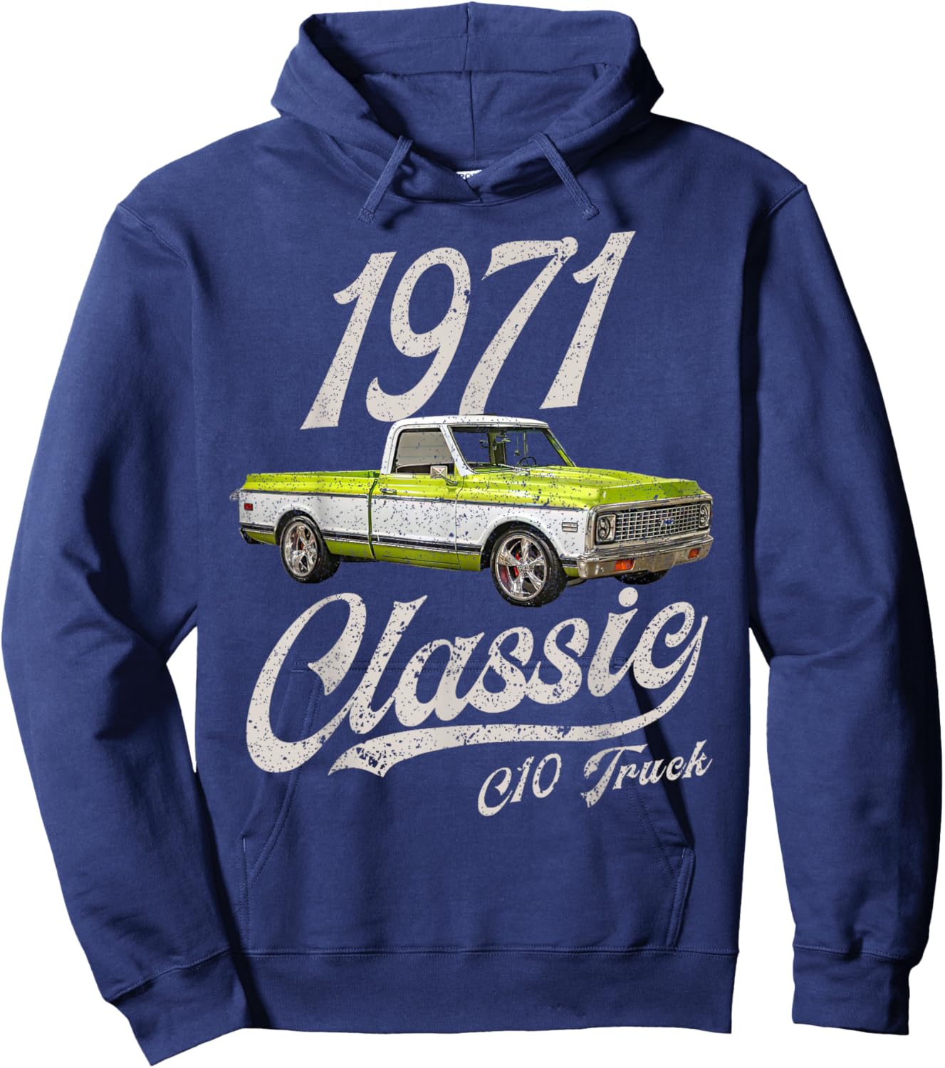 1971 71 c10 Truck Hoodie - Hoodie | Navy