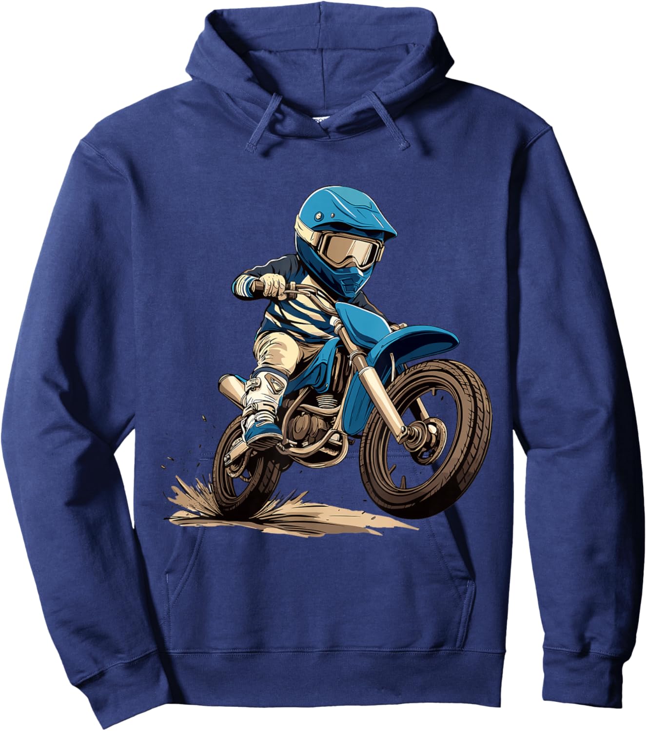 Kids Dirt Bike Hoodie - Hoodie | Navy