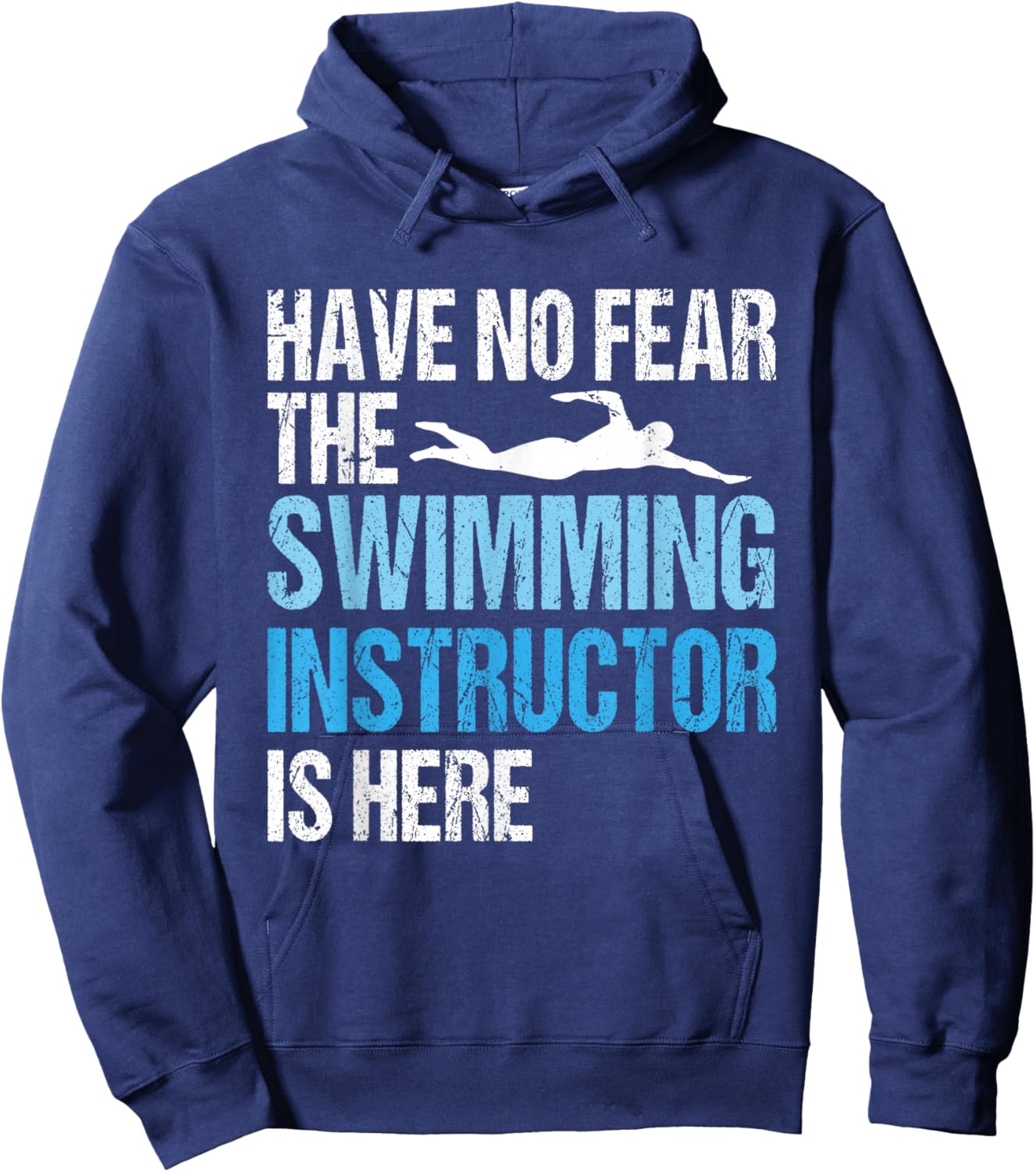 Swim Teacher Design for A Humorous Swimming Instructor Hoodie - Hoodie | Navy