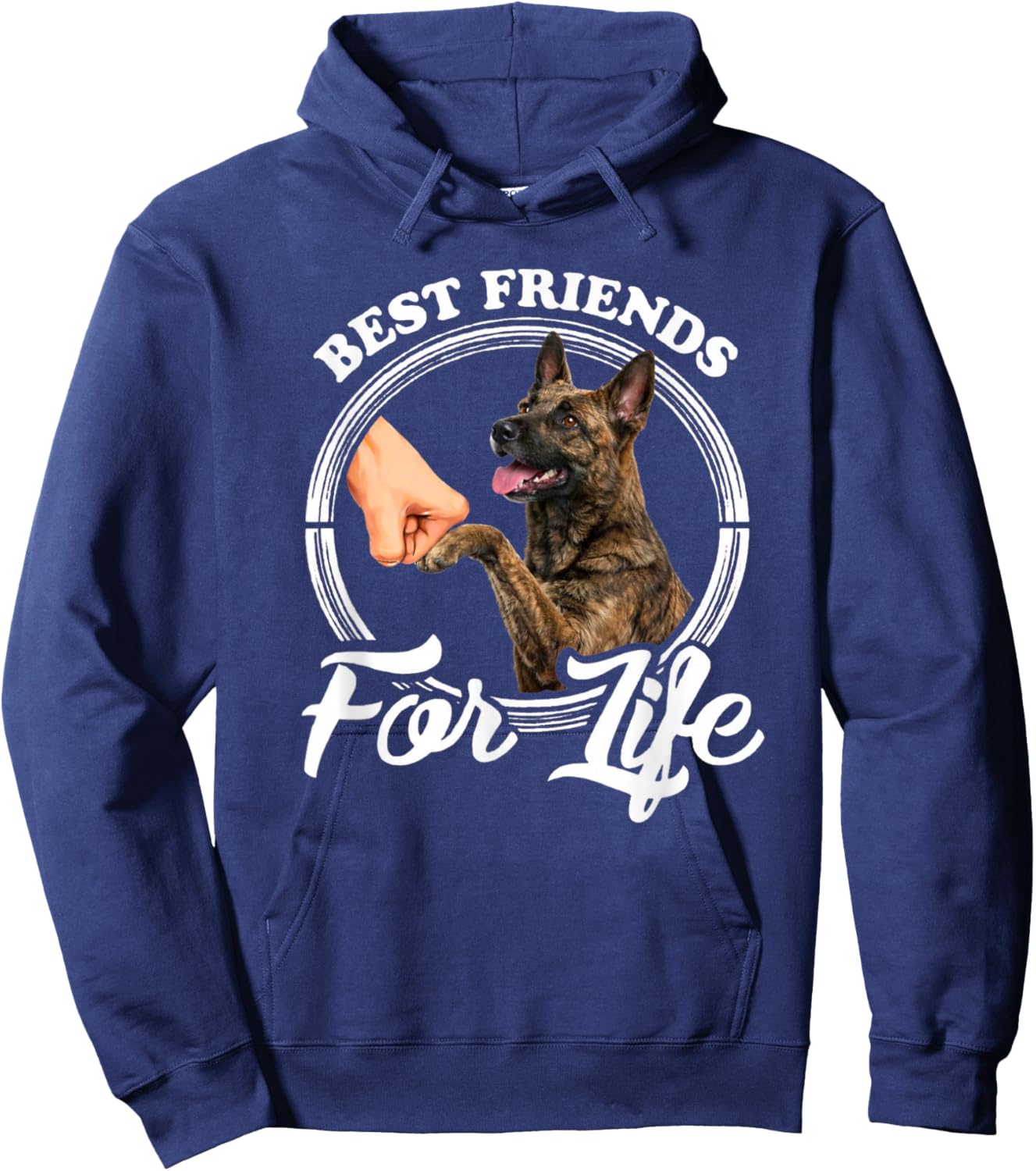 Motif Chien de Berger hollandais Amusant Best Friends Hoodie - Hoodie | Navy