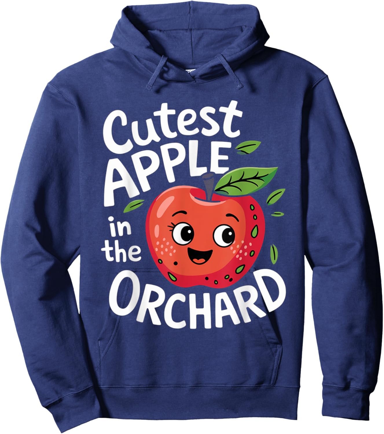 Funny Cutest Apple In The Orchard Apple Picking Kids Toddler Hoodie - Hoodie | Navy