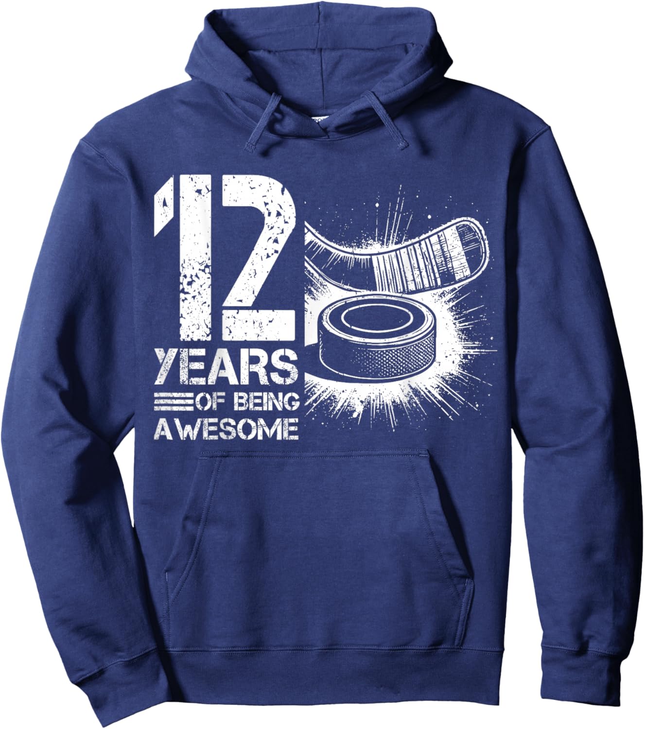 12th Birthday Boys Icehockey Player Ice Hockey 12 Years Old Hoodie - Hoodie | Navy