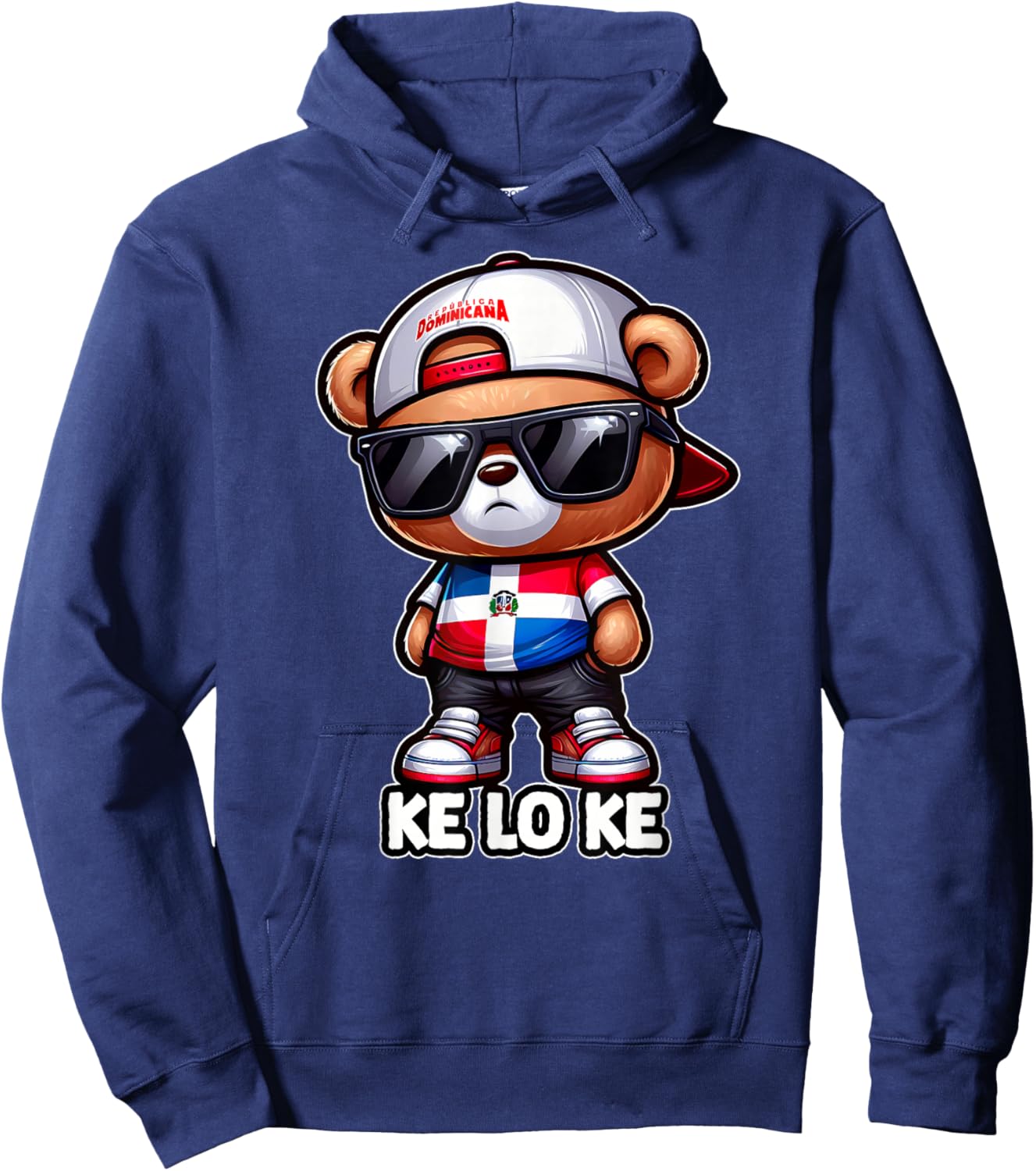 DIMELO KE LO KE Dominican Republic Flag Republica Dominicana Hoodie - Hoodie | Navy