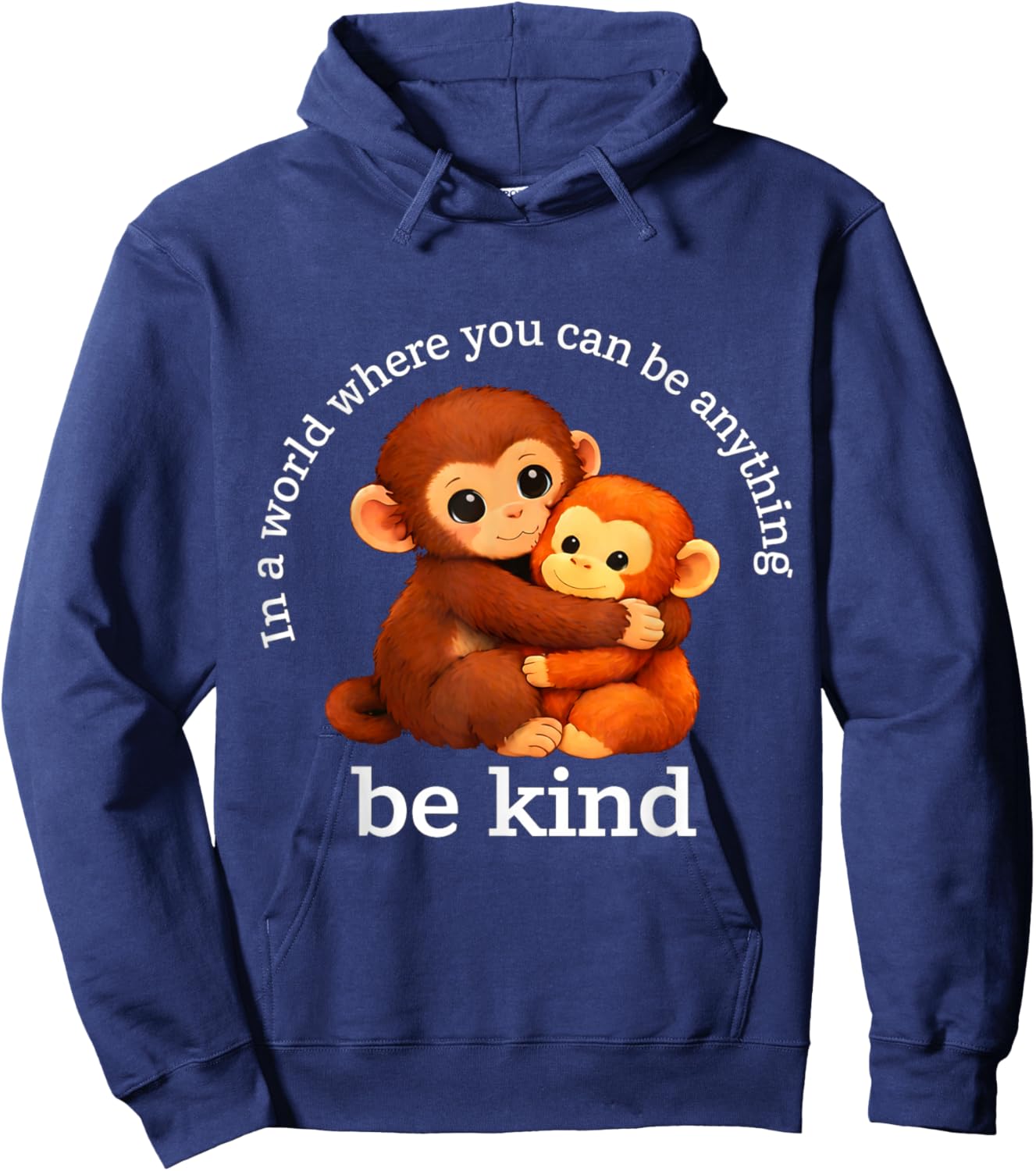 in A World Where You Can Be Anything Be Kind Team Punch Hoodie - Hoodie | Navy