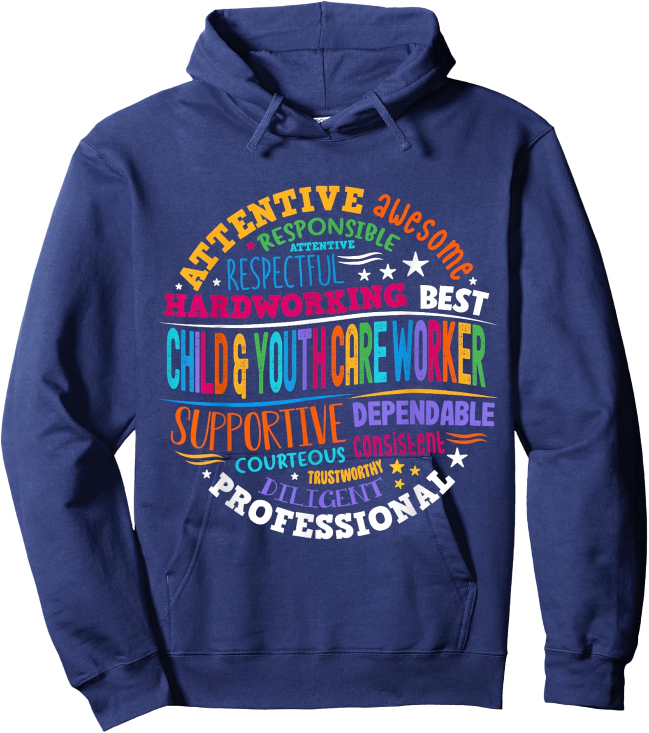 Child & Youth Care Worker Life Specialist Childcare Assistan Hoodie - Hoodie | Navy