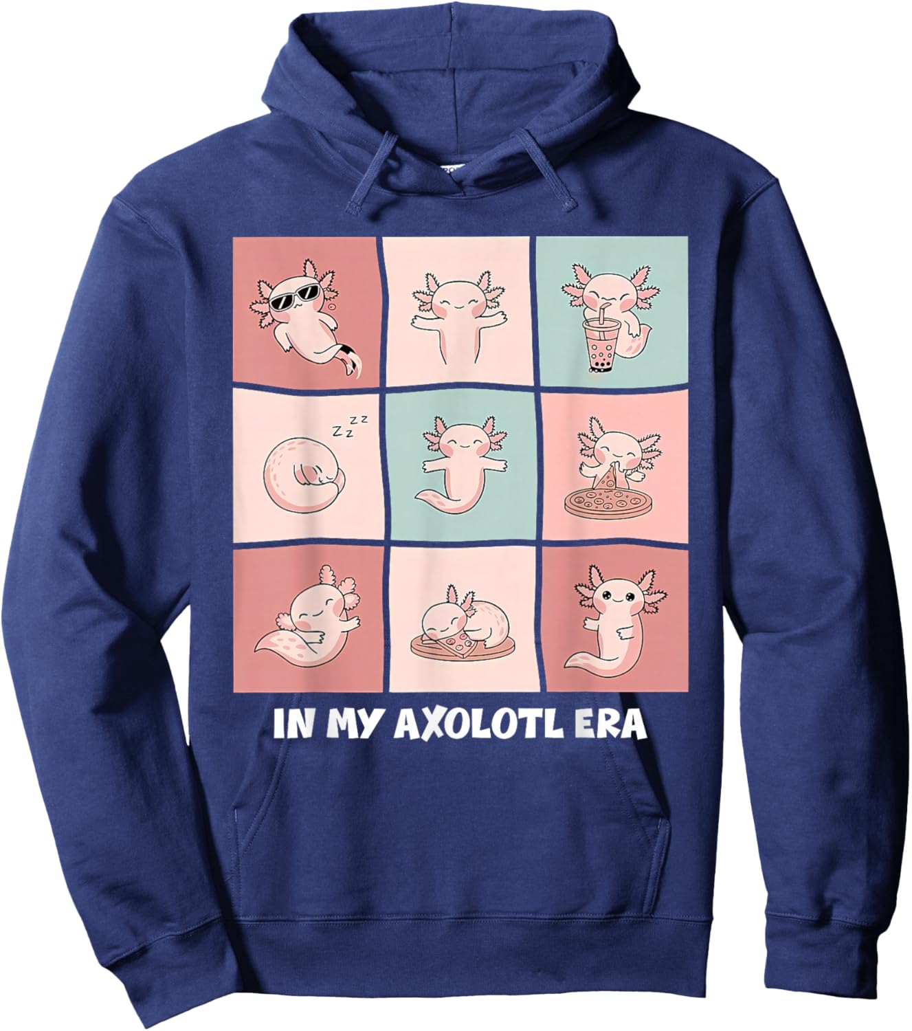 In My Axolotl Era, Salamander Cute Axolotl Kids Boys Girls Hoodie - Hoodie | Navy