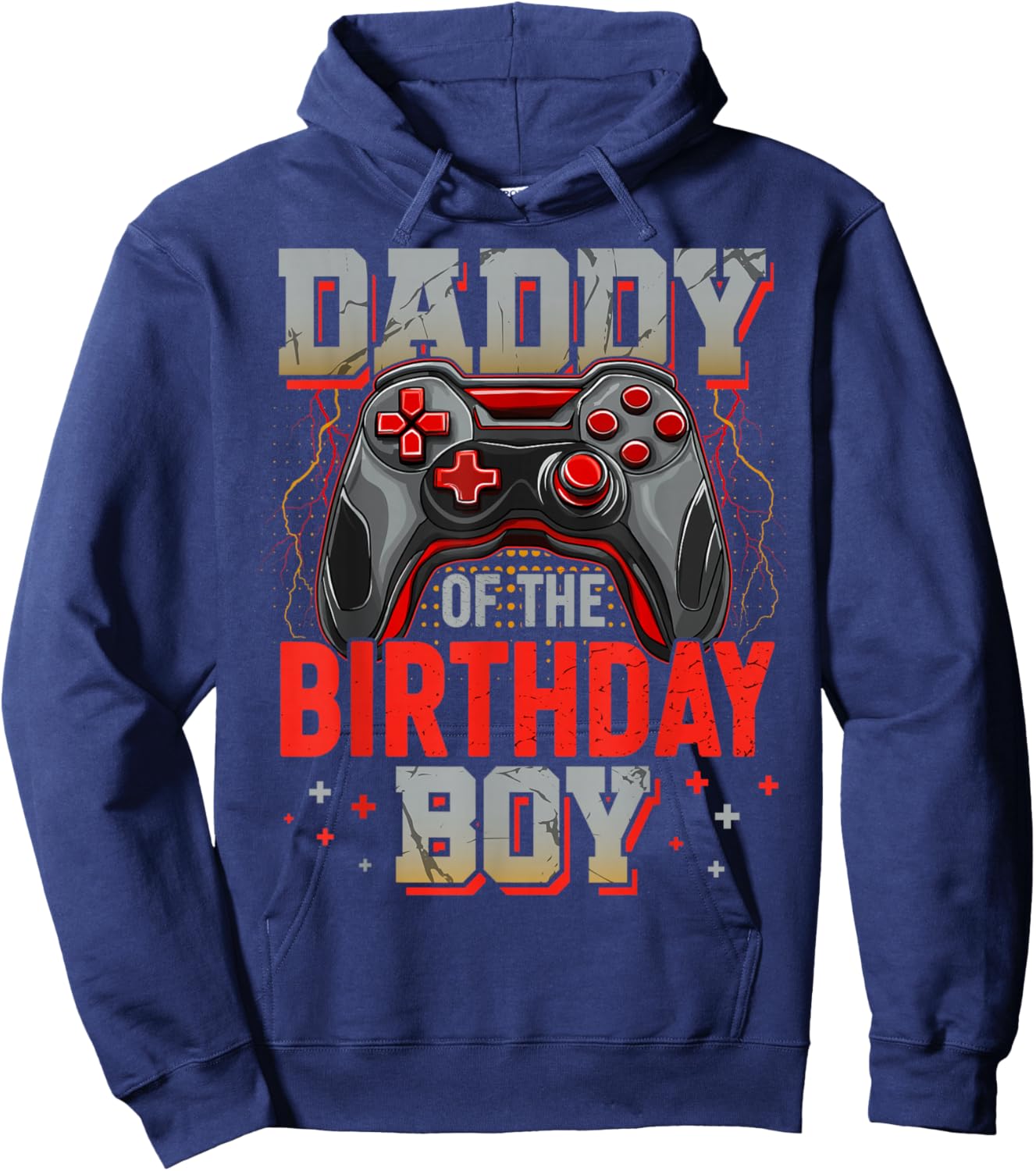 Daddy of The Birthday Boy Video Gamer Matching Birthday Hoodie - Hoodie | Navy