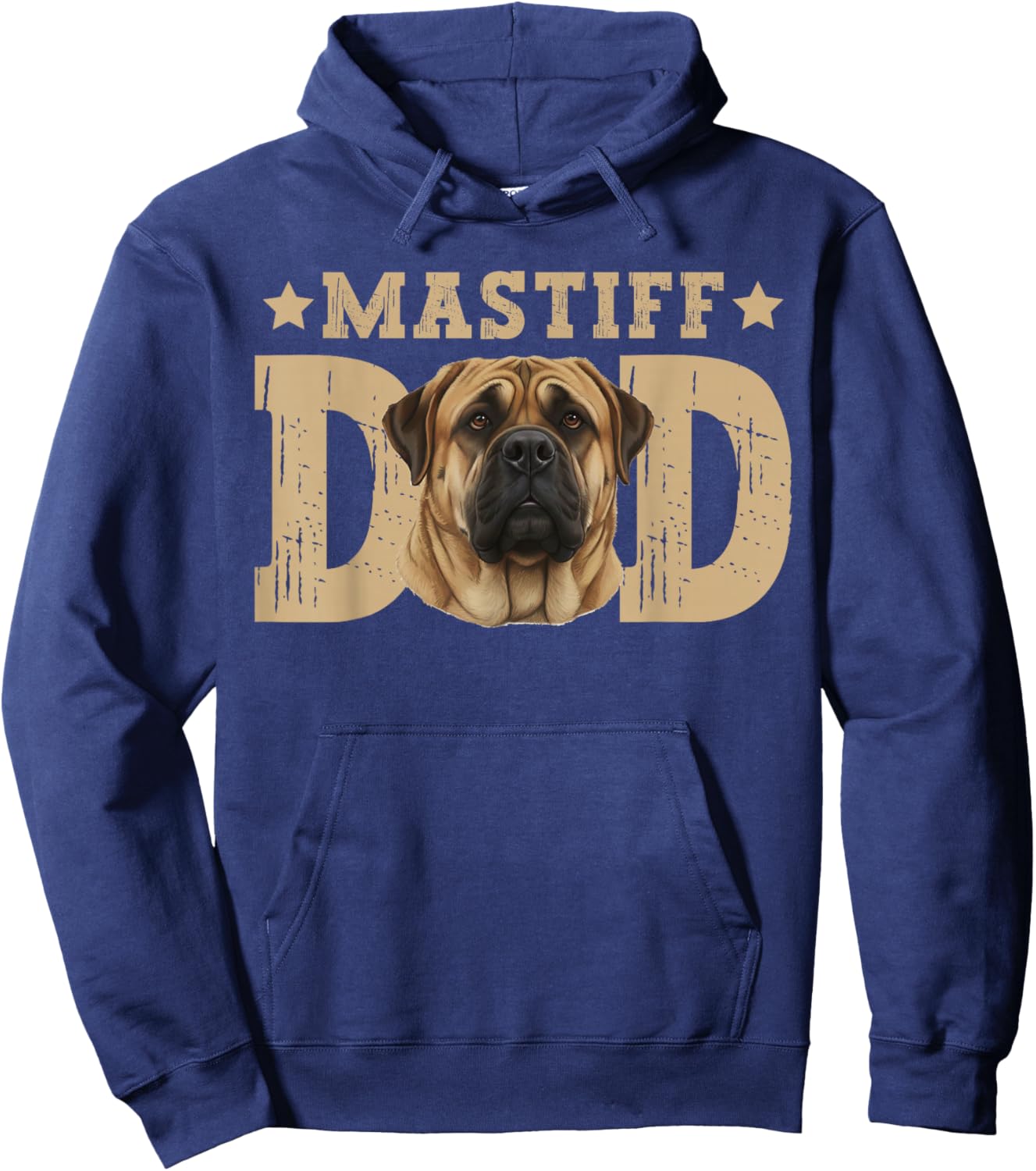 Mastiff Dad Proud Dad of an English Mastiff Father Hoodie - Hoodie | Navy