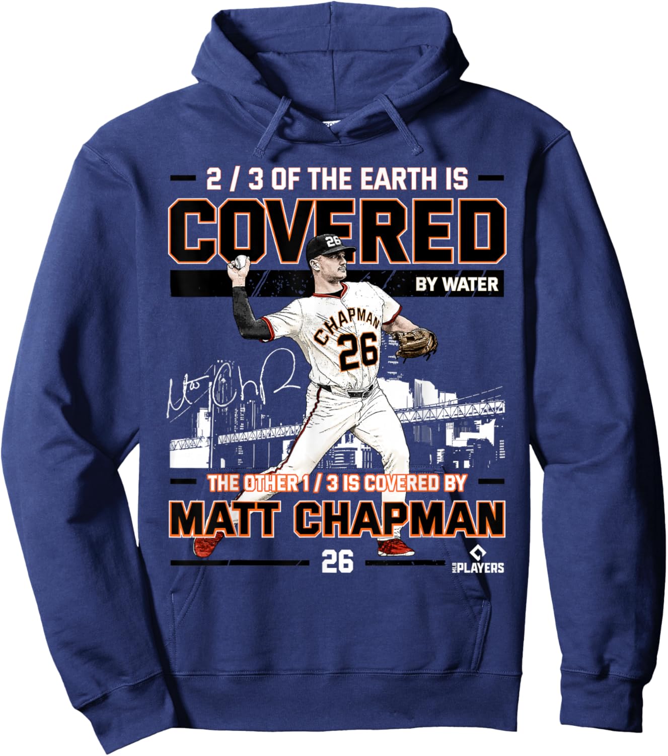 Covered Matt Chapman San Francisco Baseball MLBPA Hoodie - Hoodie | Navy