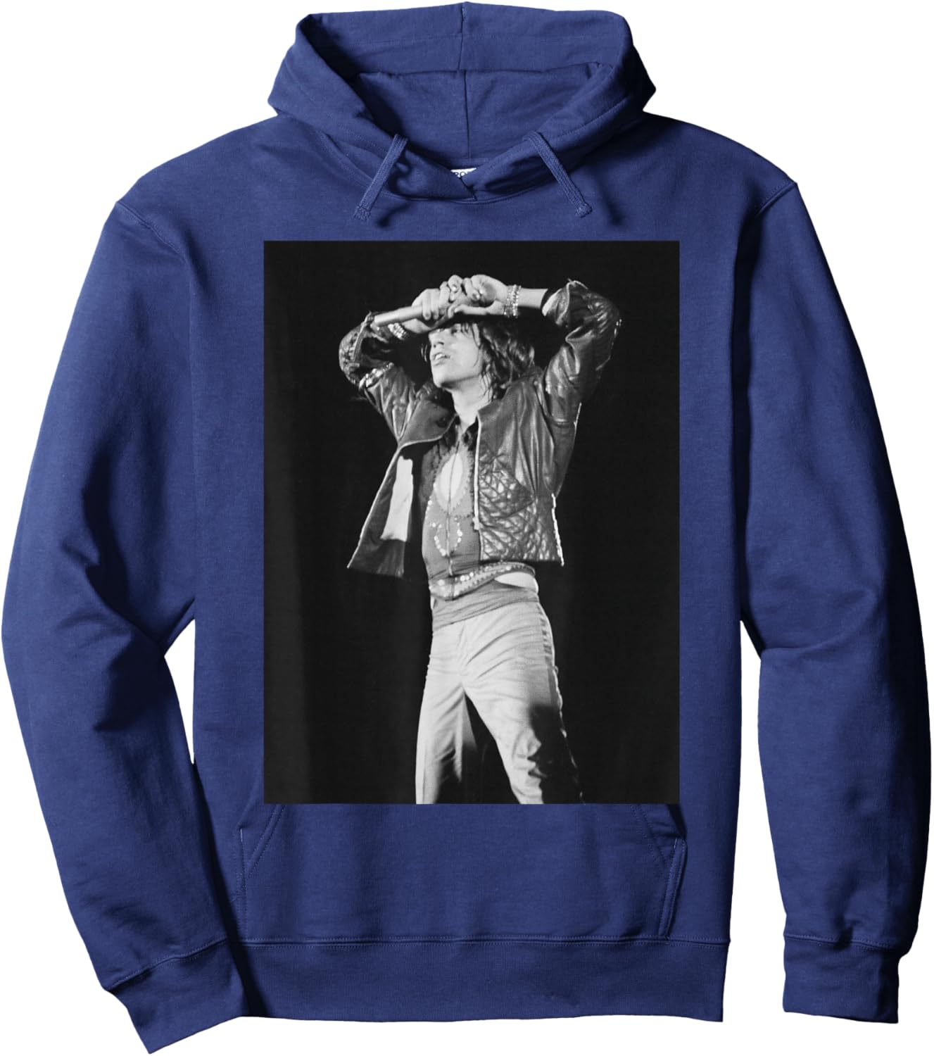Rolling Stones Live at Knebworth Mick Jagger 1976 Hoodie - Hoodie | Navy