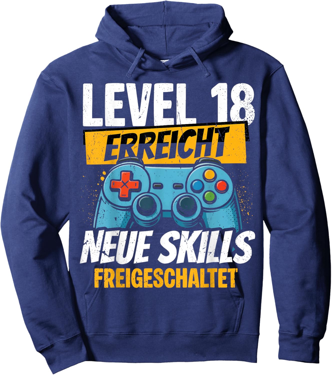 18. Geburtstag Jungen Video Gamer Level 18 Erreicht Mann Hoodie - Hoodie | Navy
