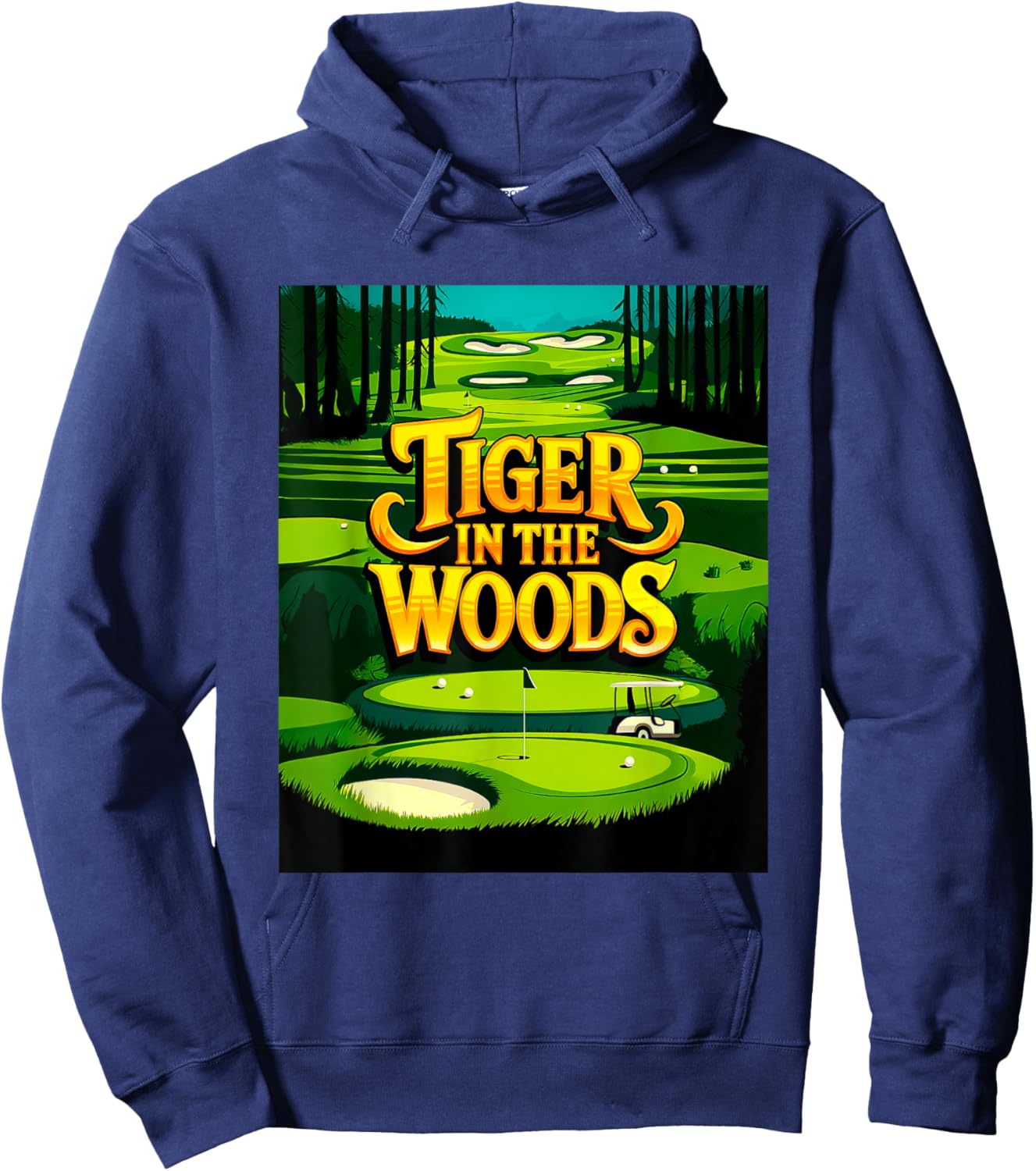 Tiger In The Woods #1 Hoodie - Hoodie | Navy